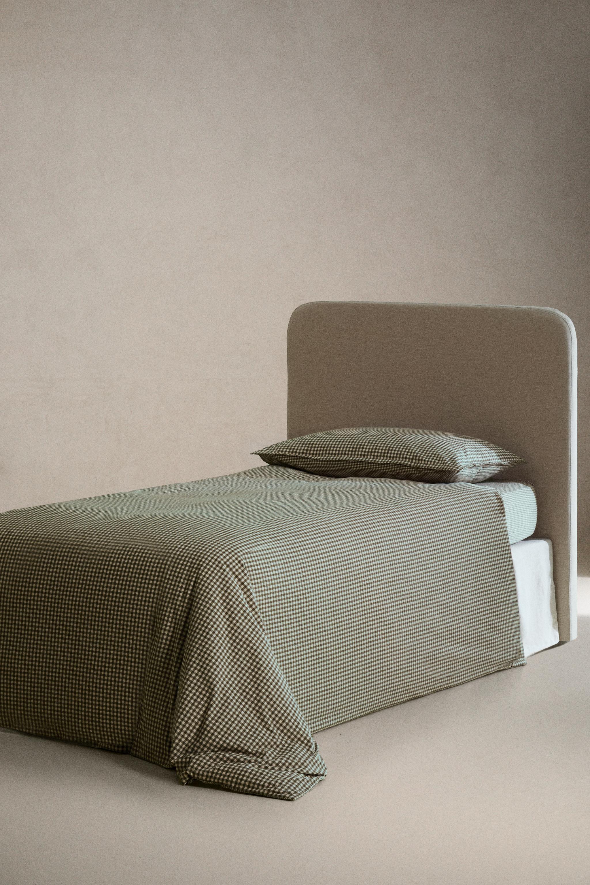 CHILDREN'S GINGHAM FLANNEL DUVET COVER