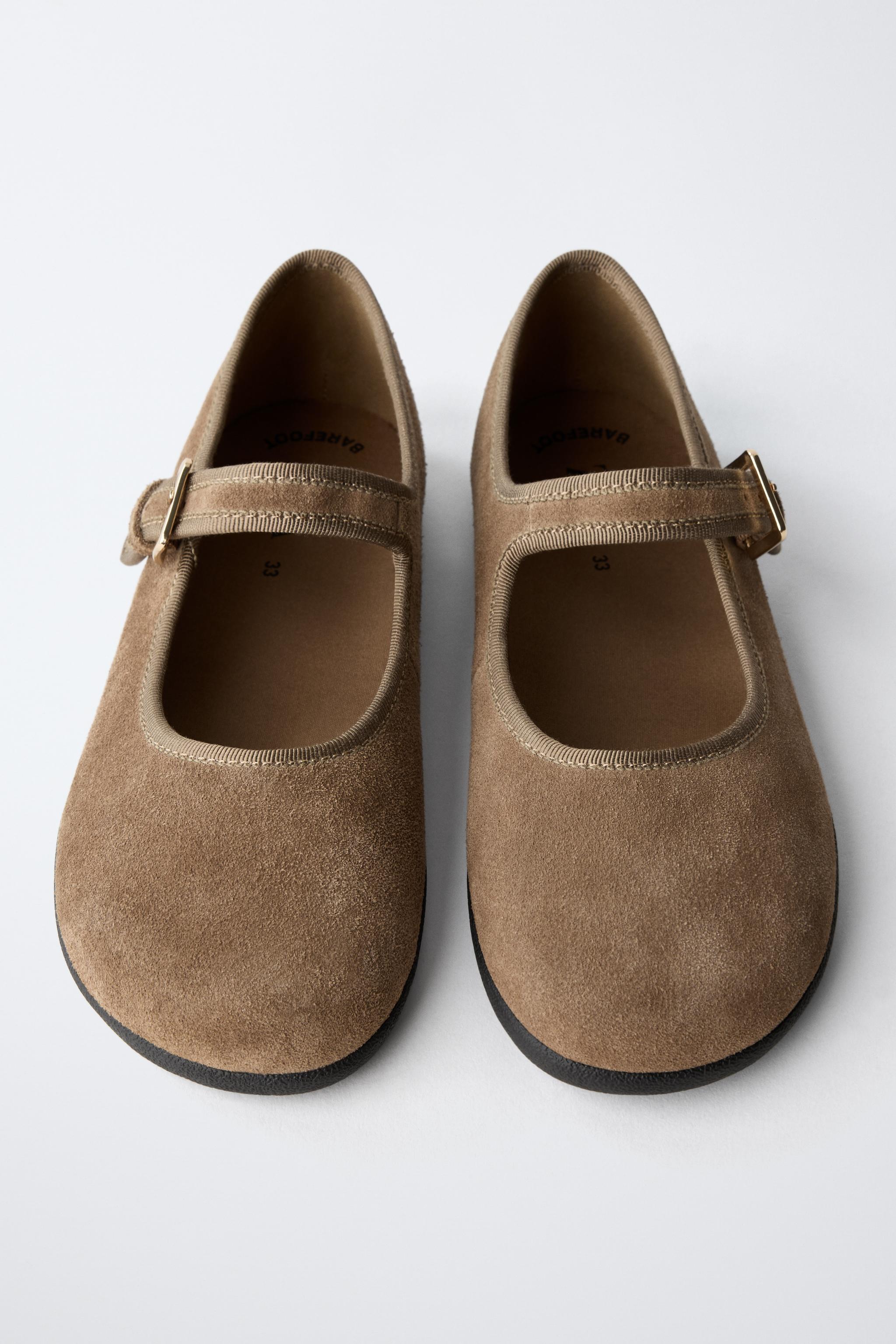 BAREFOOT LEATHER BALLET FLATS