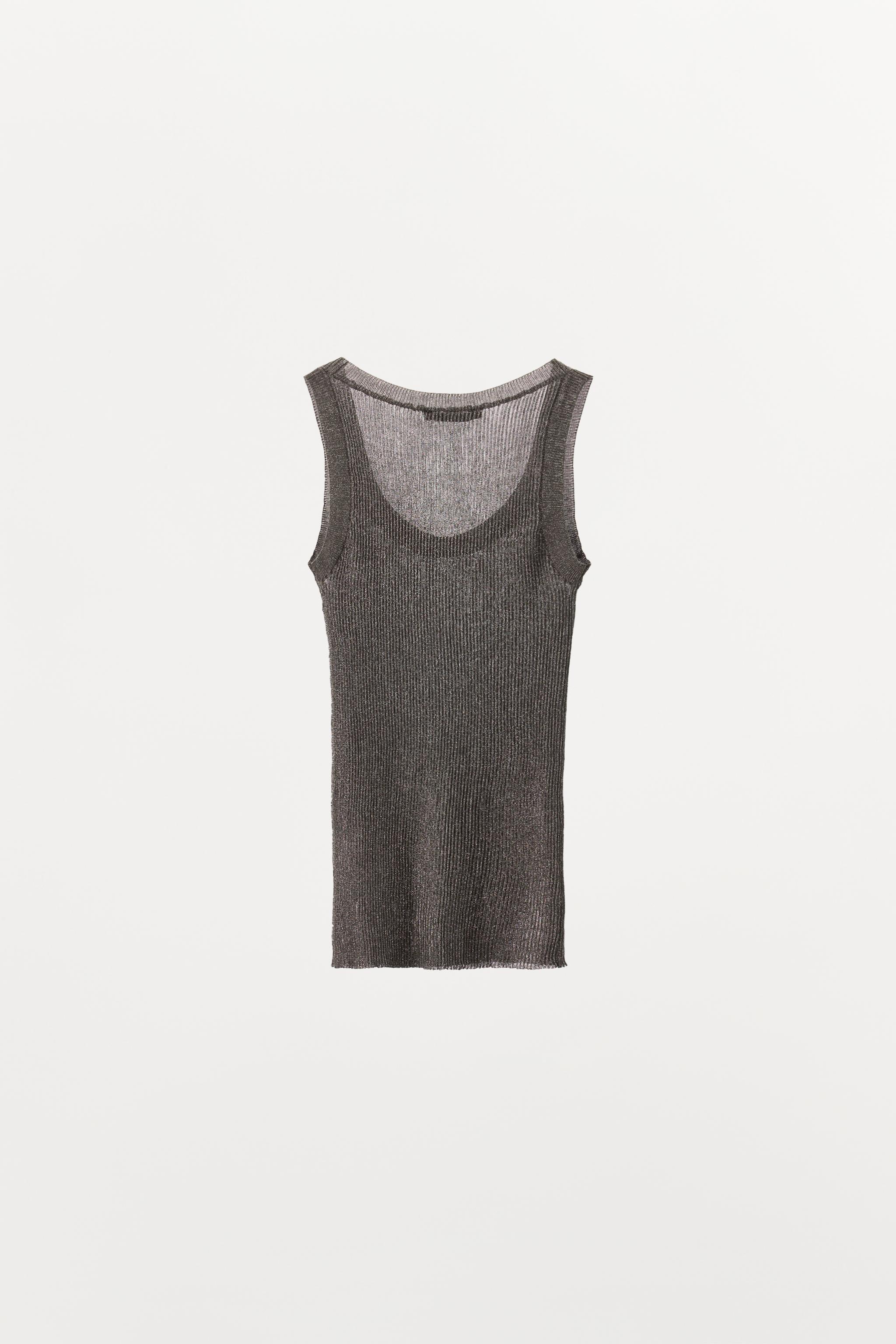 METALLIC THREAD KNIT TOP