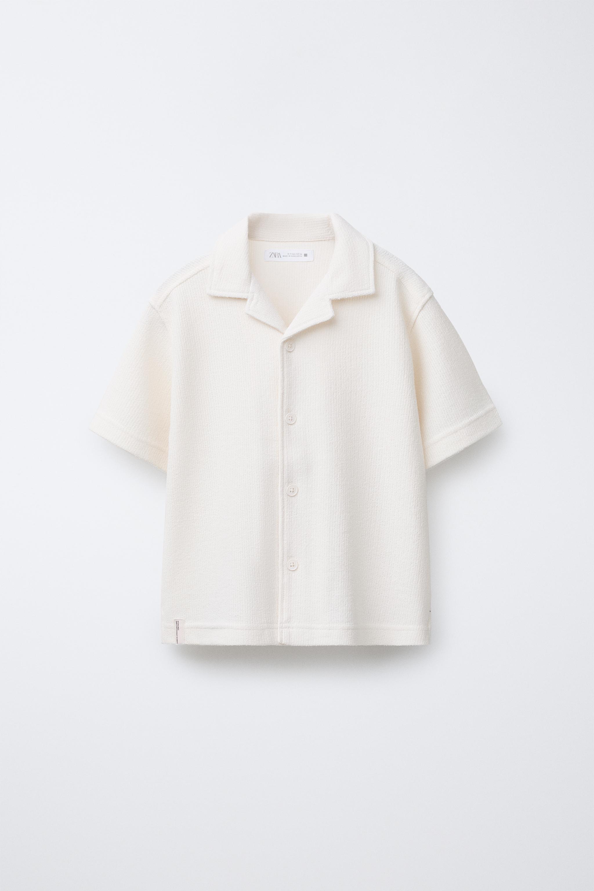 RUSTIC TOWEL EFFECT BOWLING SHIRT