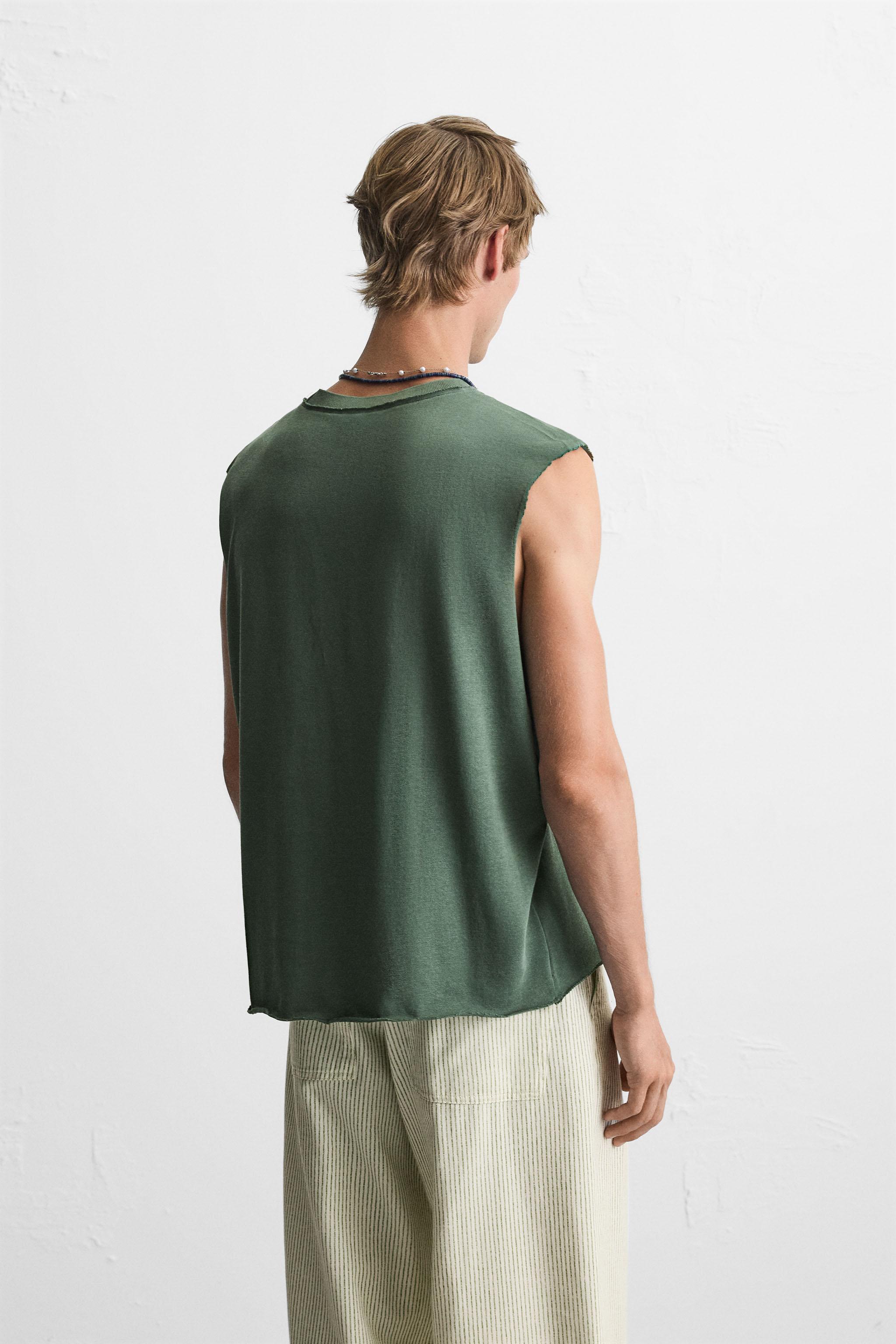 IRREGULAR KNIT TANK TOP