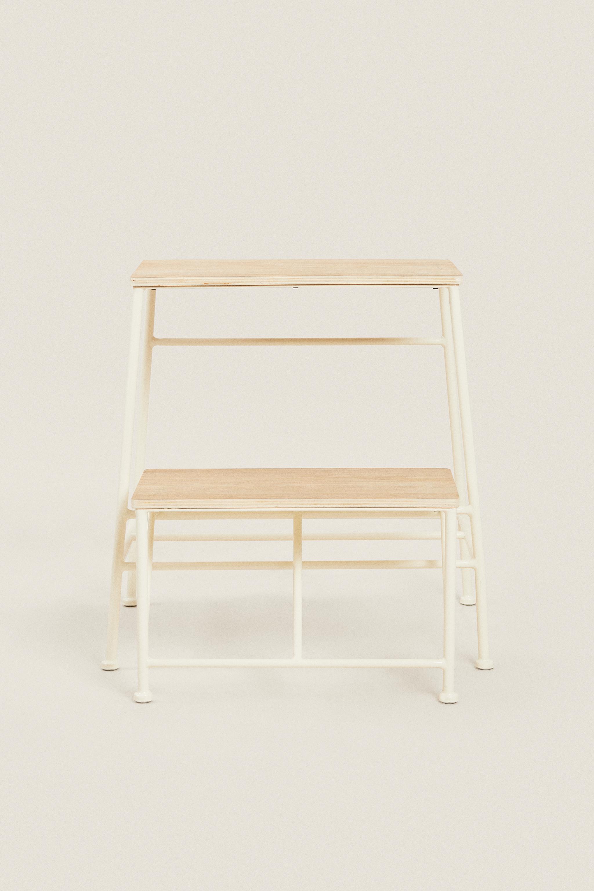 STOOL | TWO-STEP WOODEN LADDER
