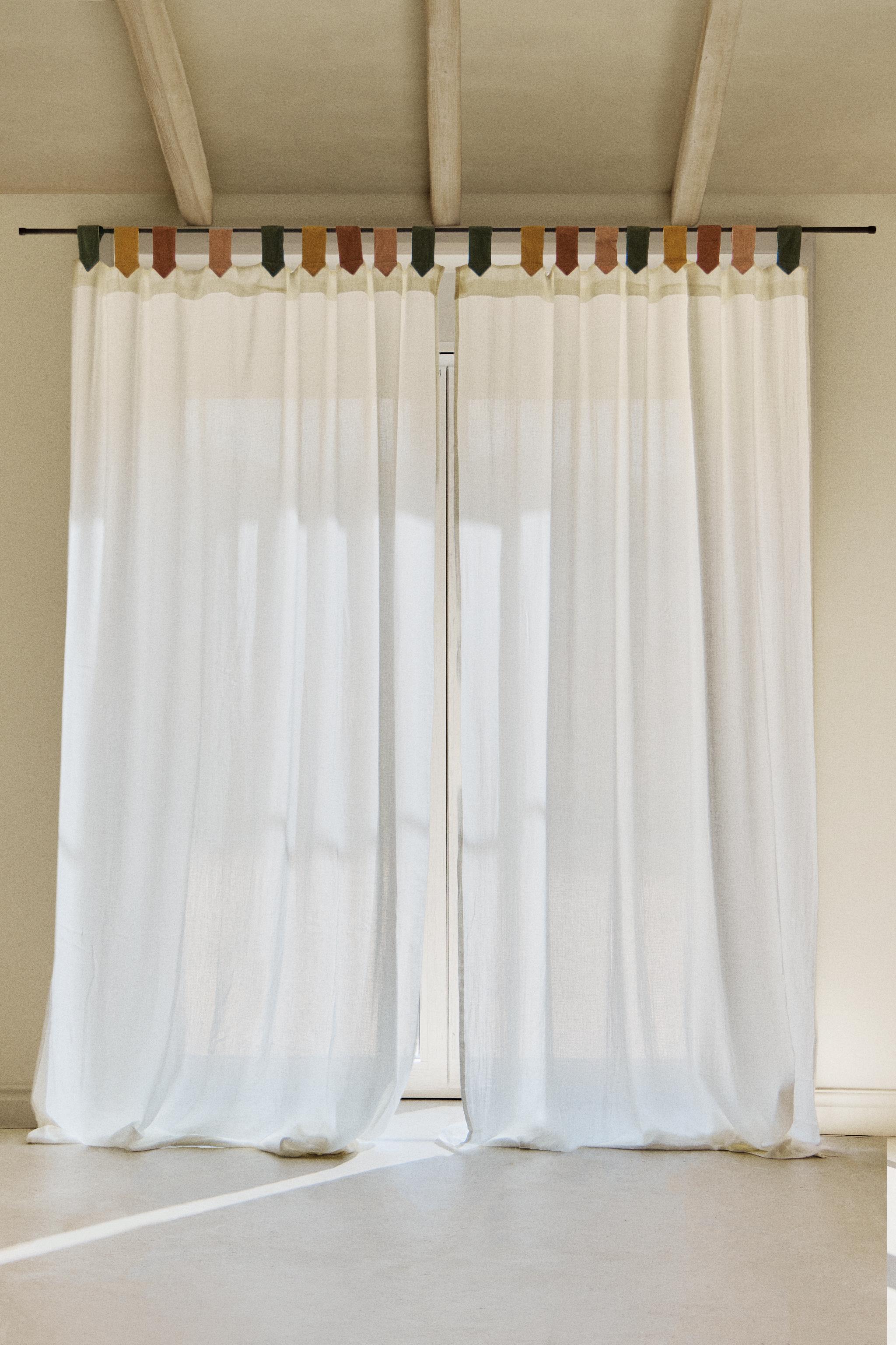 MEDIUM OPACITY COTTON MUSLIN CURTAIN