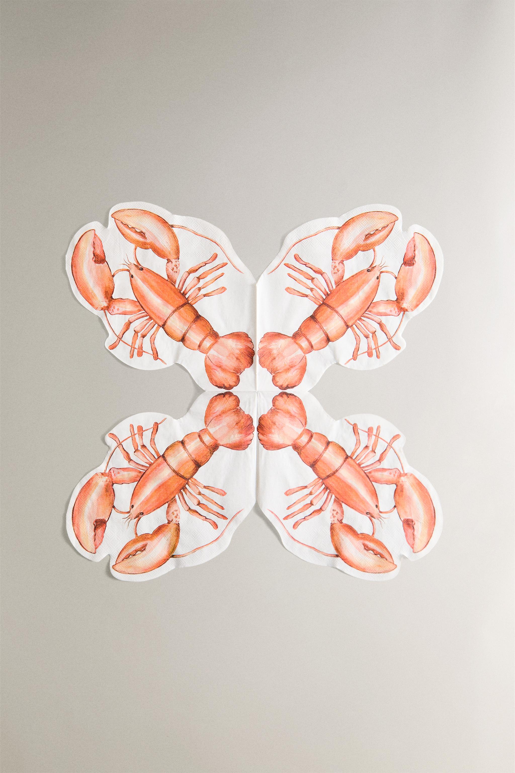 SET OF LOBSTER PAPER NAPKINS (SET OF 20)