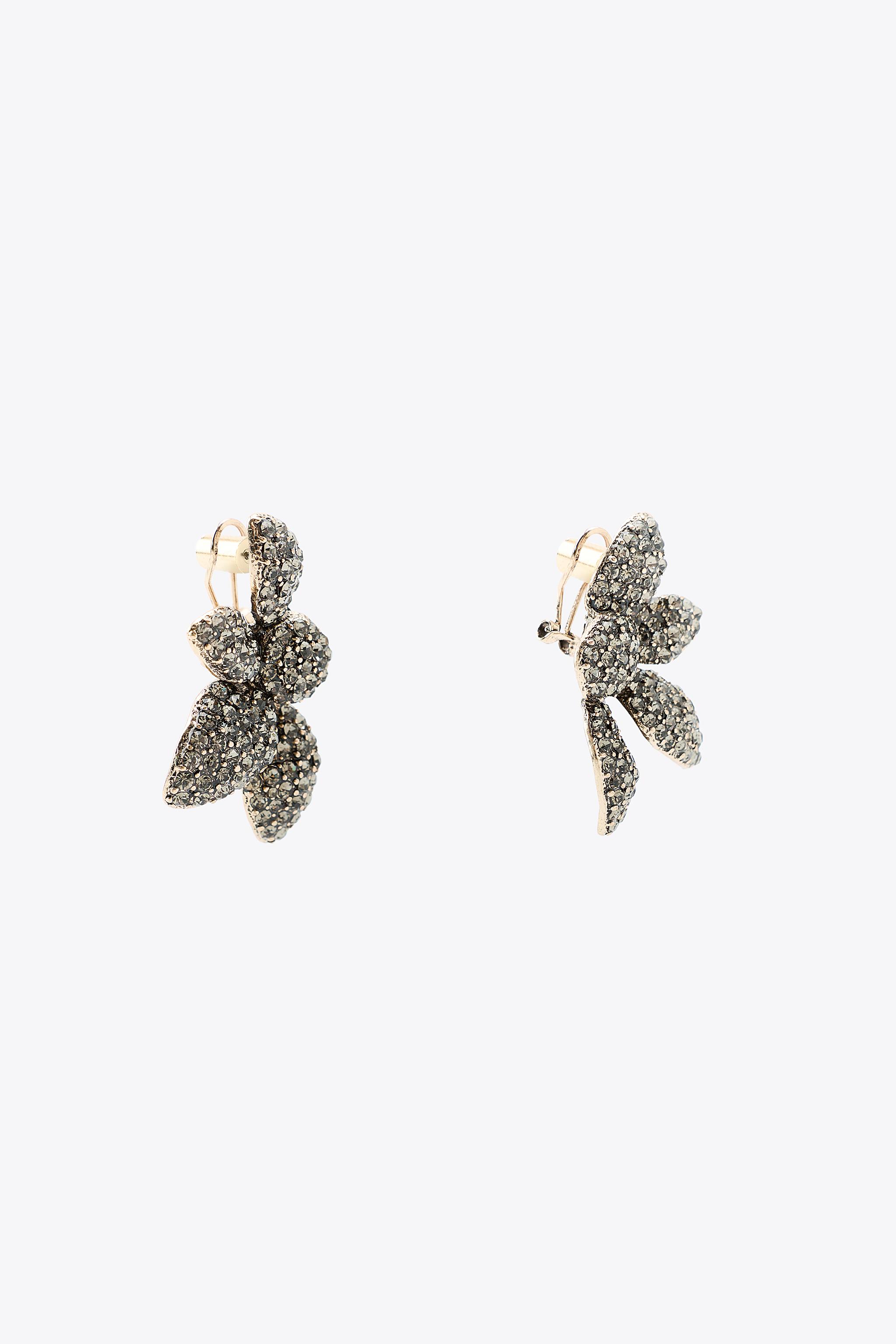 JEWEL FAN FLOWER EARRINGS