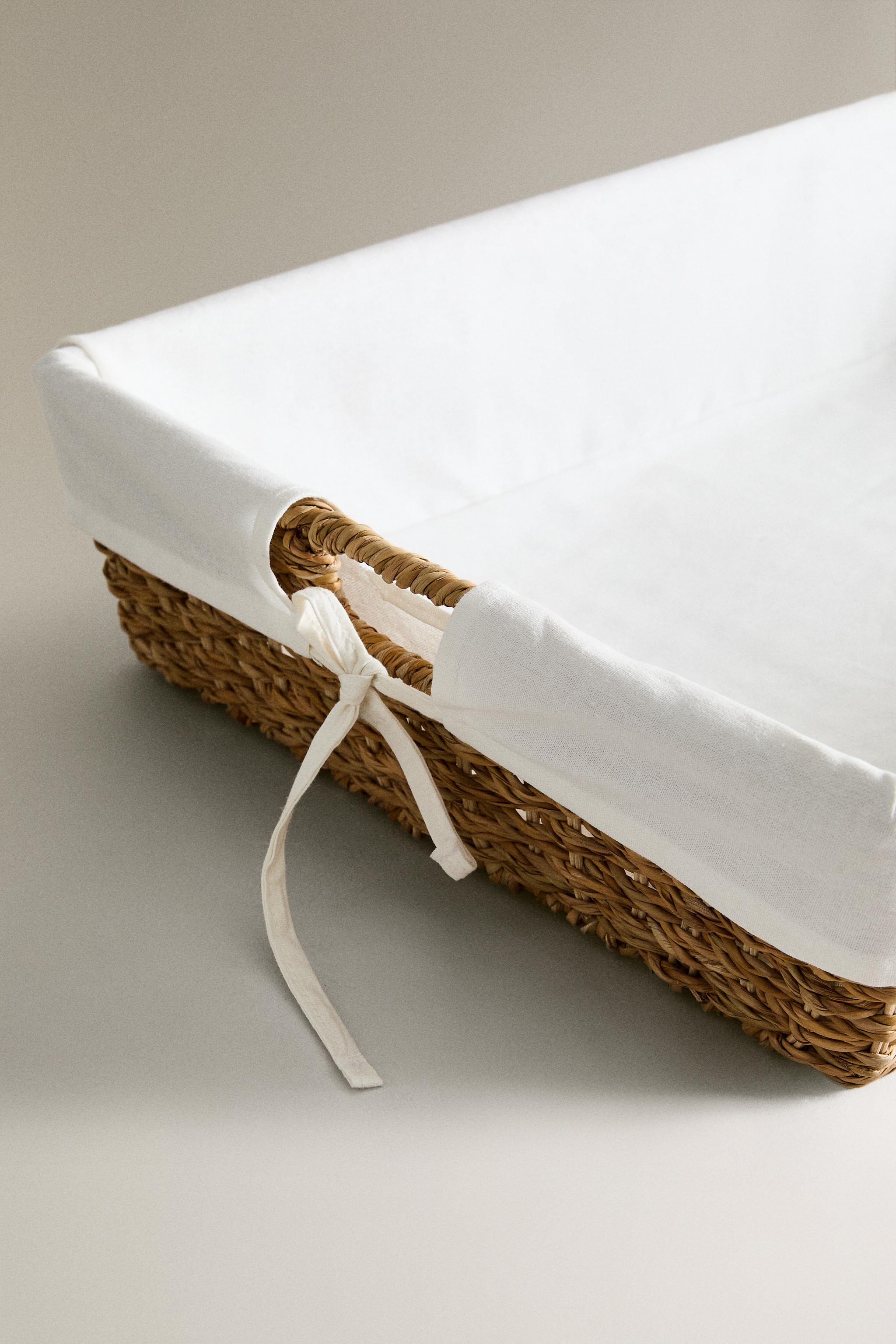 IRON BASKET WITH FABRIC LINING