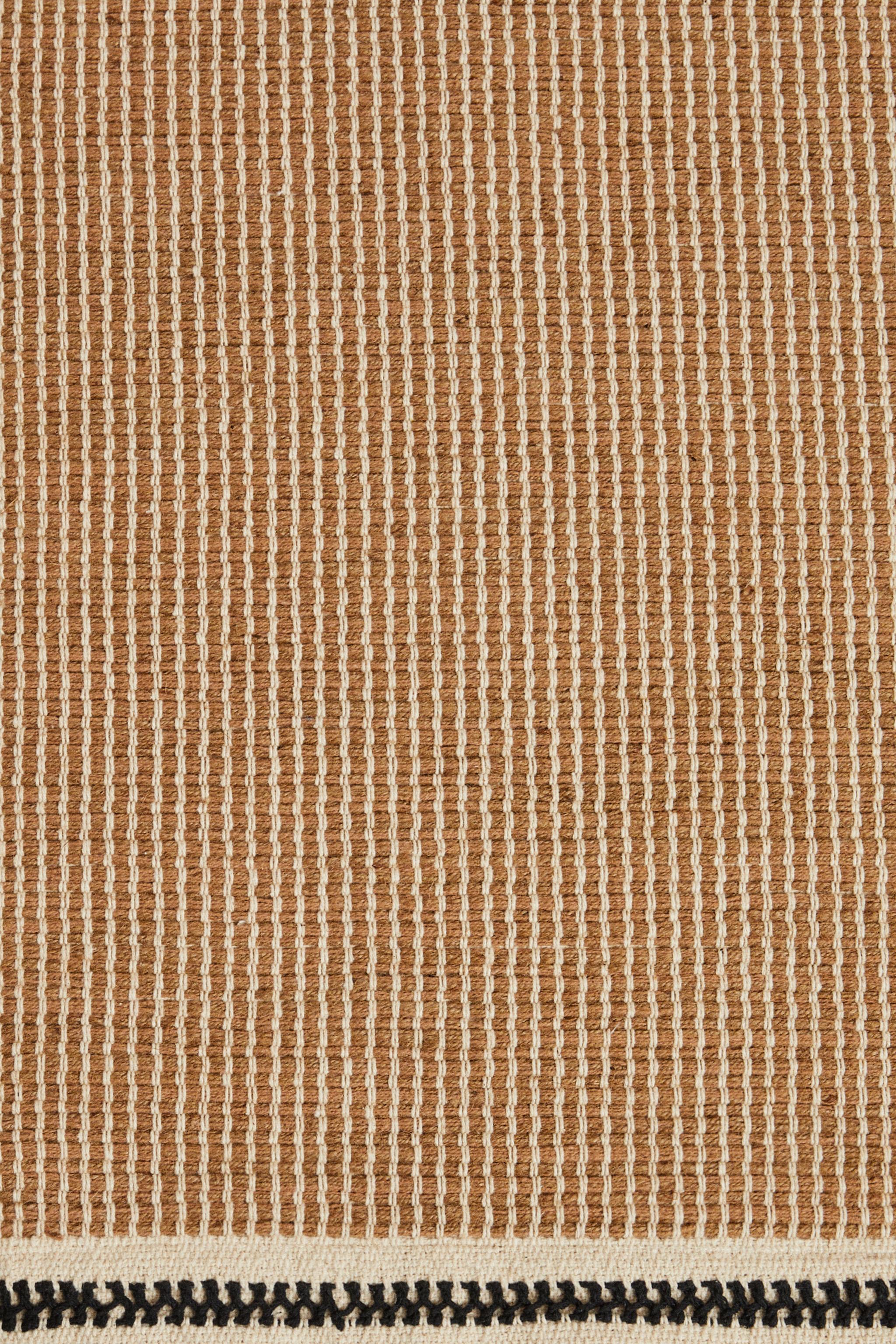 NON-SLIP STRIPED JUTE RUG