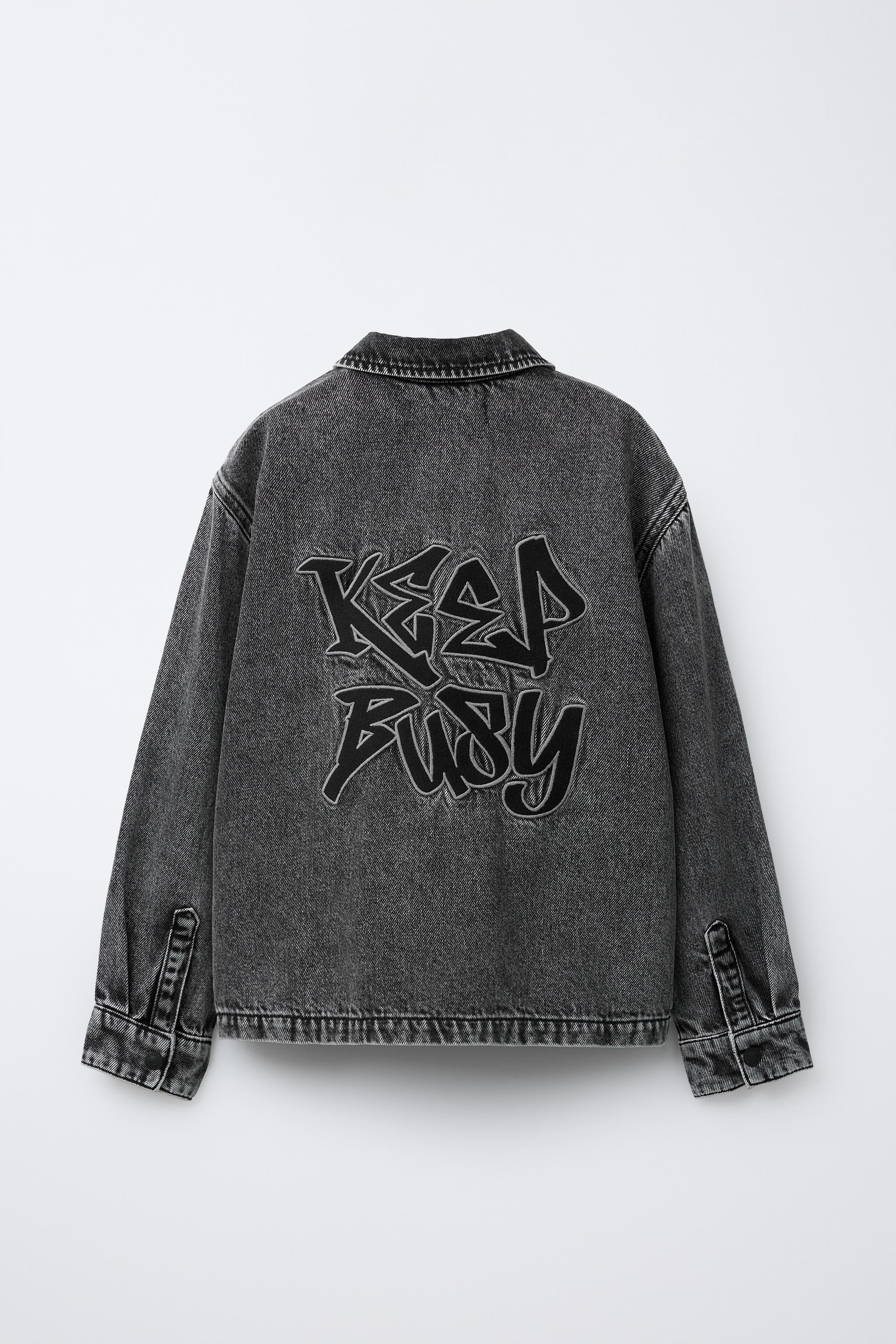 EMBROIDERED DENIM OVERSHIRT