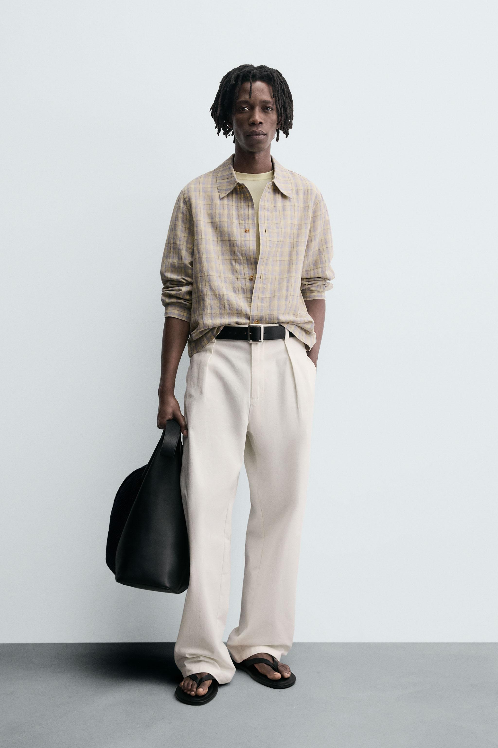 TEXTURED PLAID SHIRT