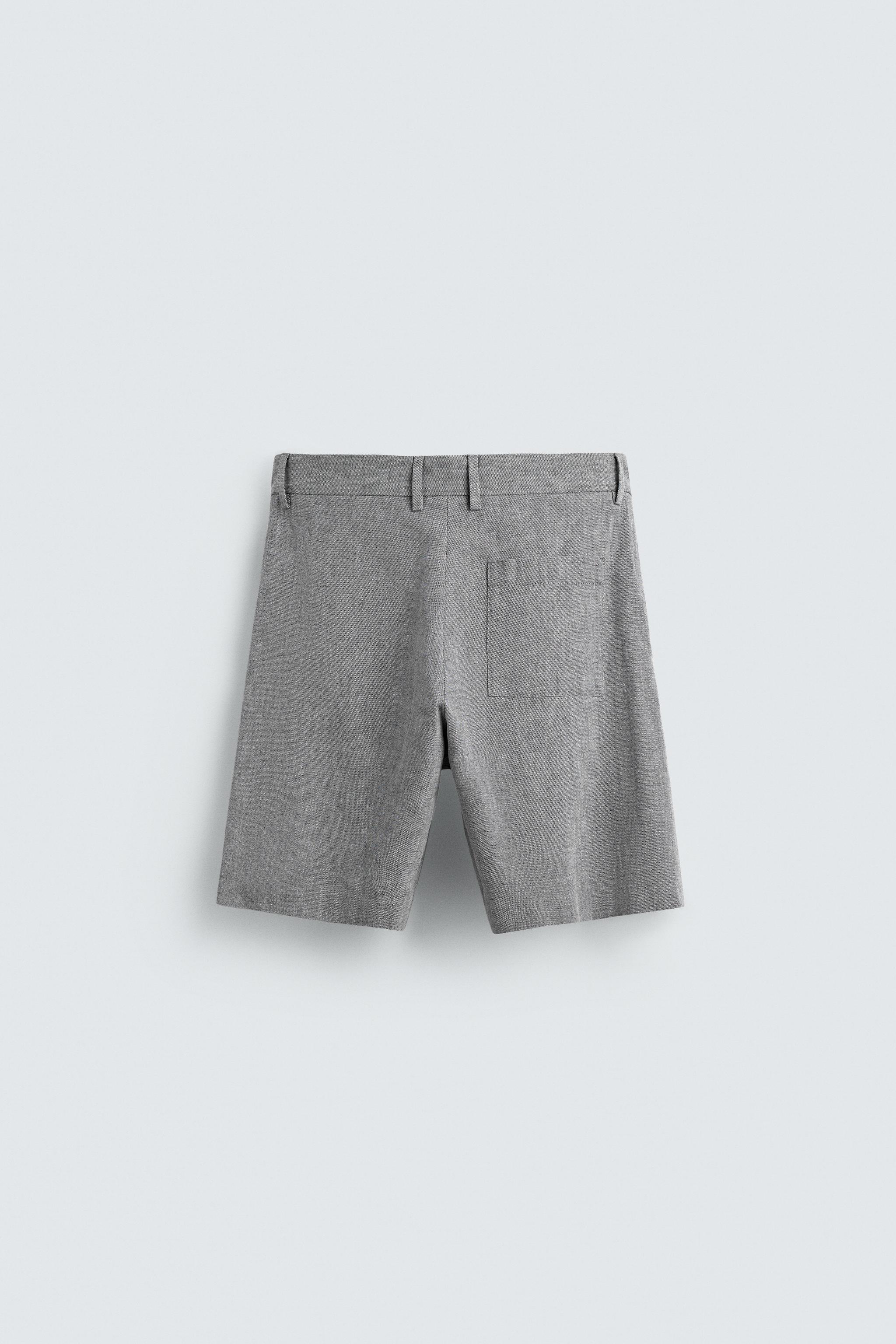 COTTON LINEN SHORTS