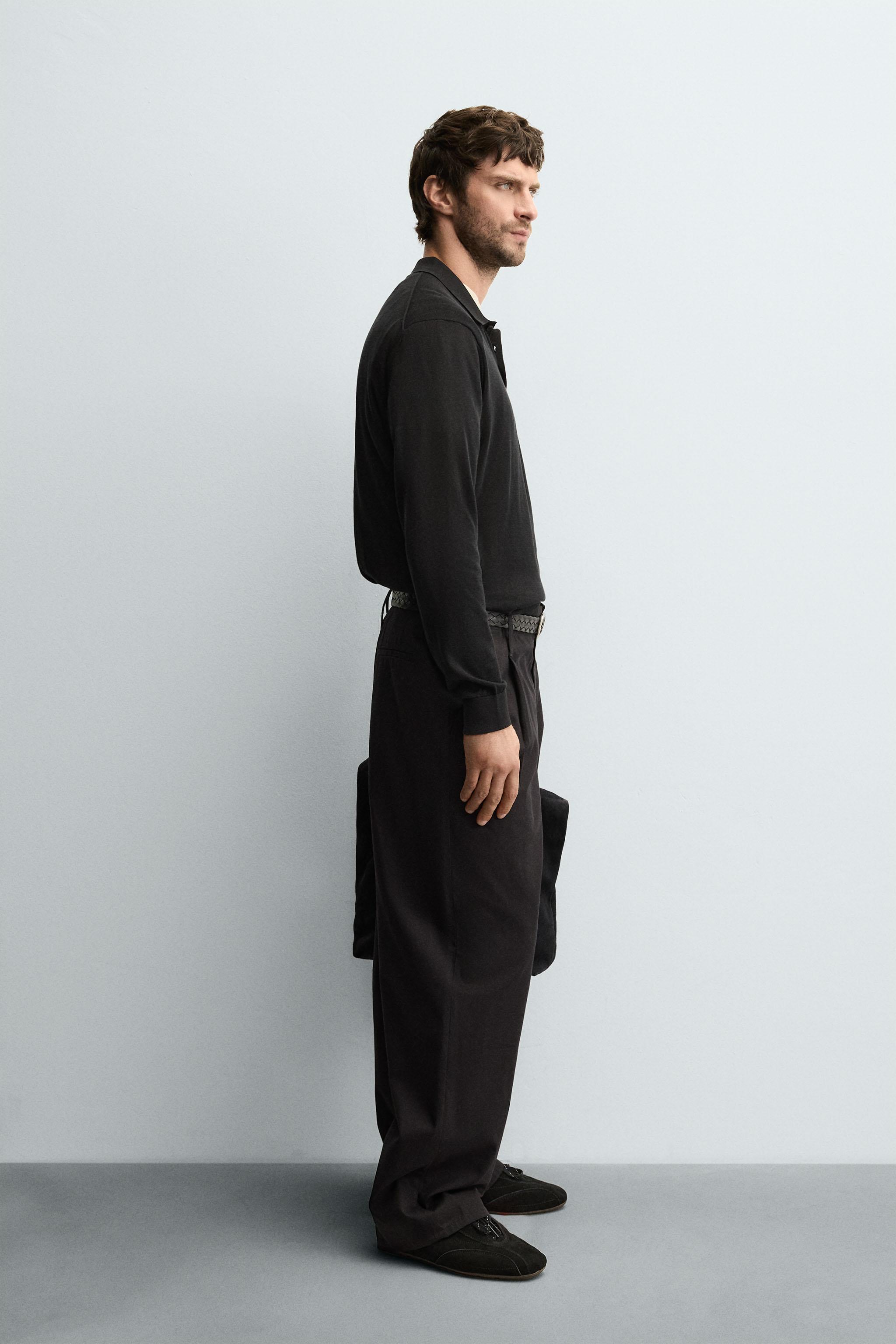 COTTON SILK KNIT POLO