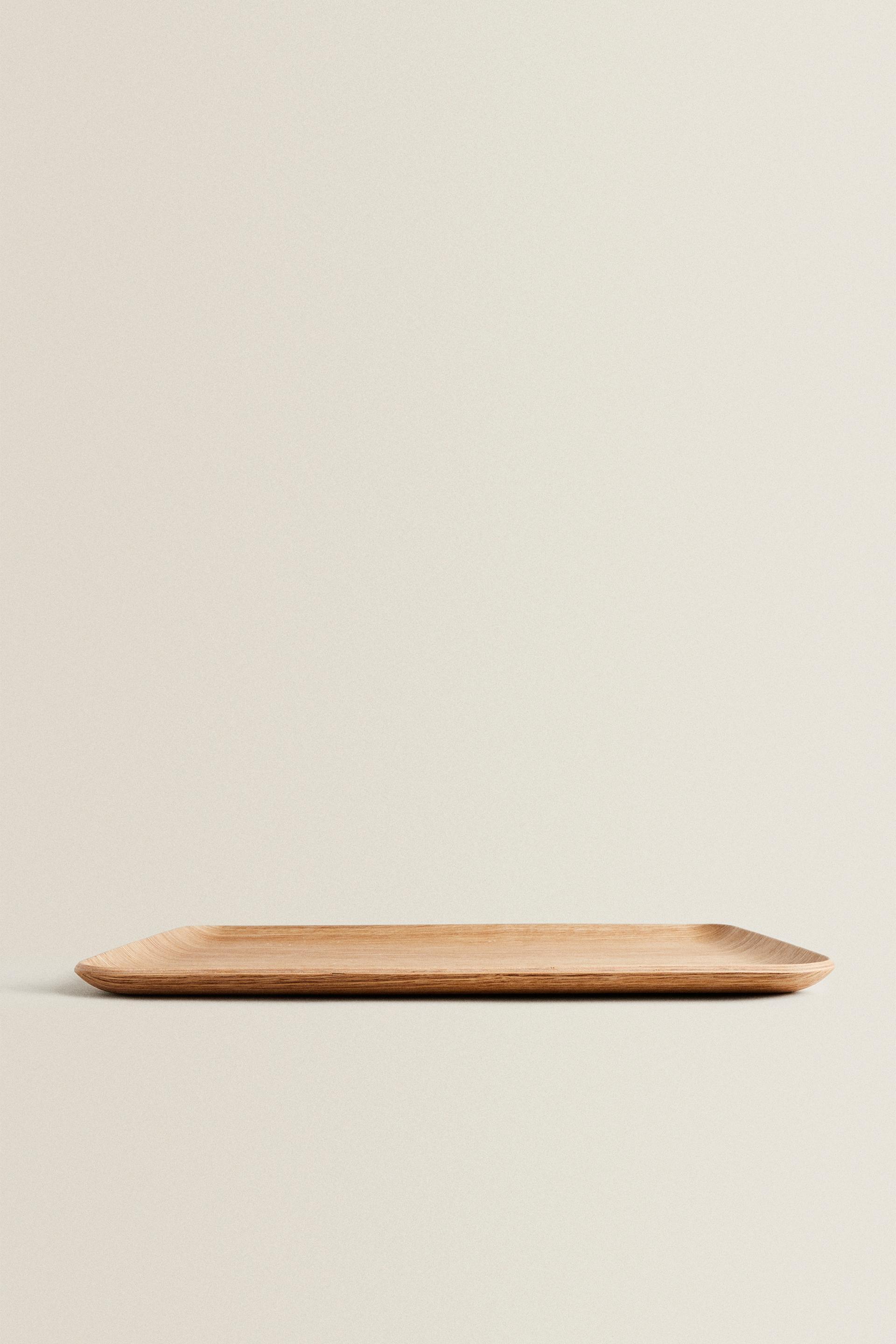 RECTANGULAR NON-SLIP WOODEN TRAY