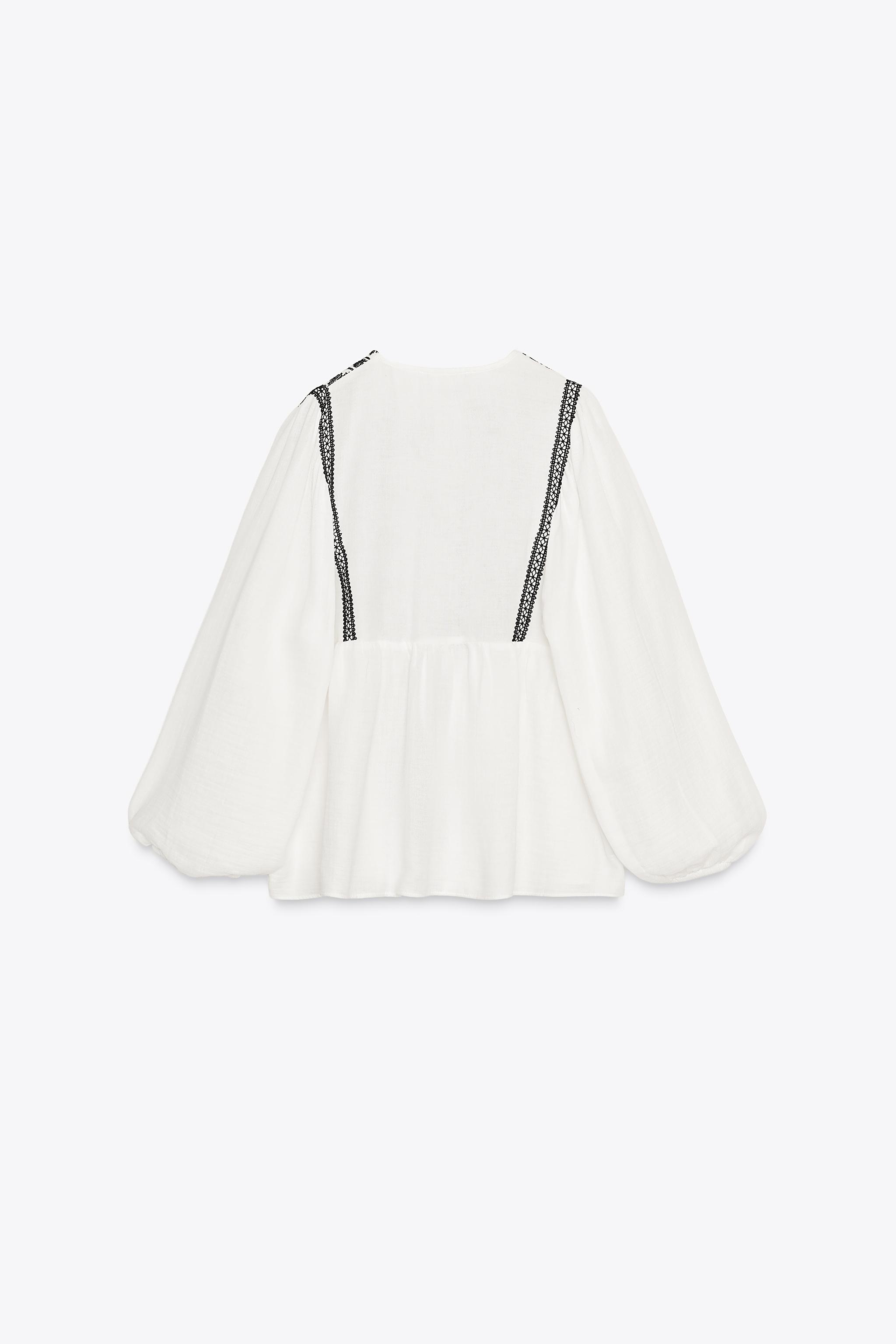 CONTRAST EMBROIDERY SHIRT