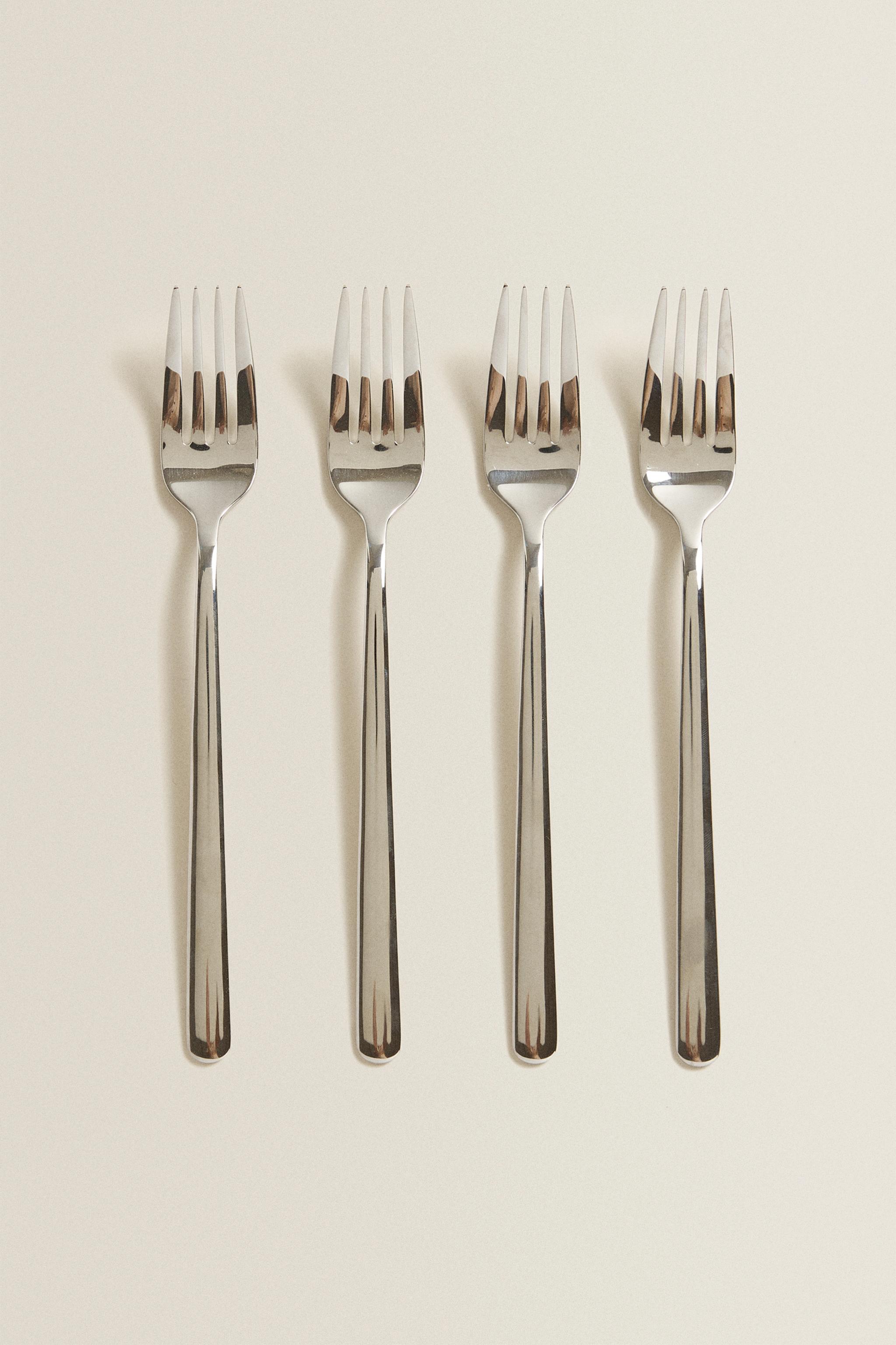 SET OF SHINY STEEL FORKS (SET OF 4)