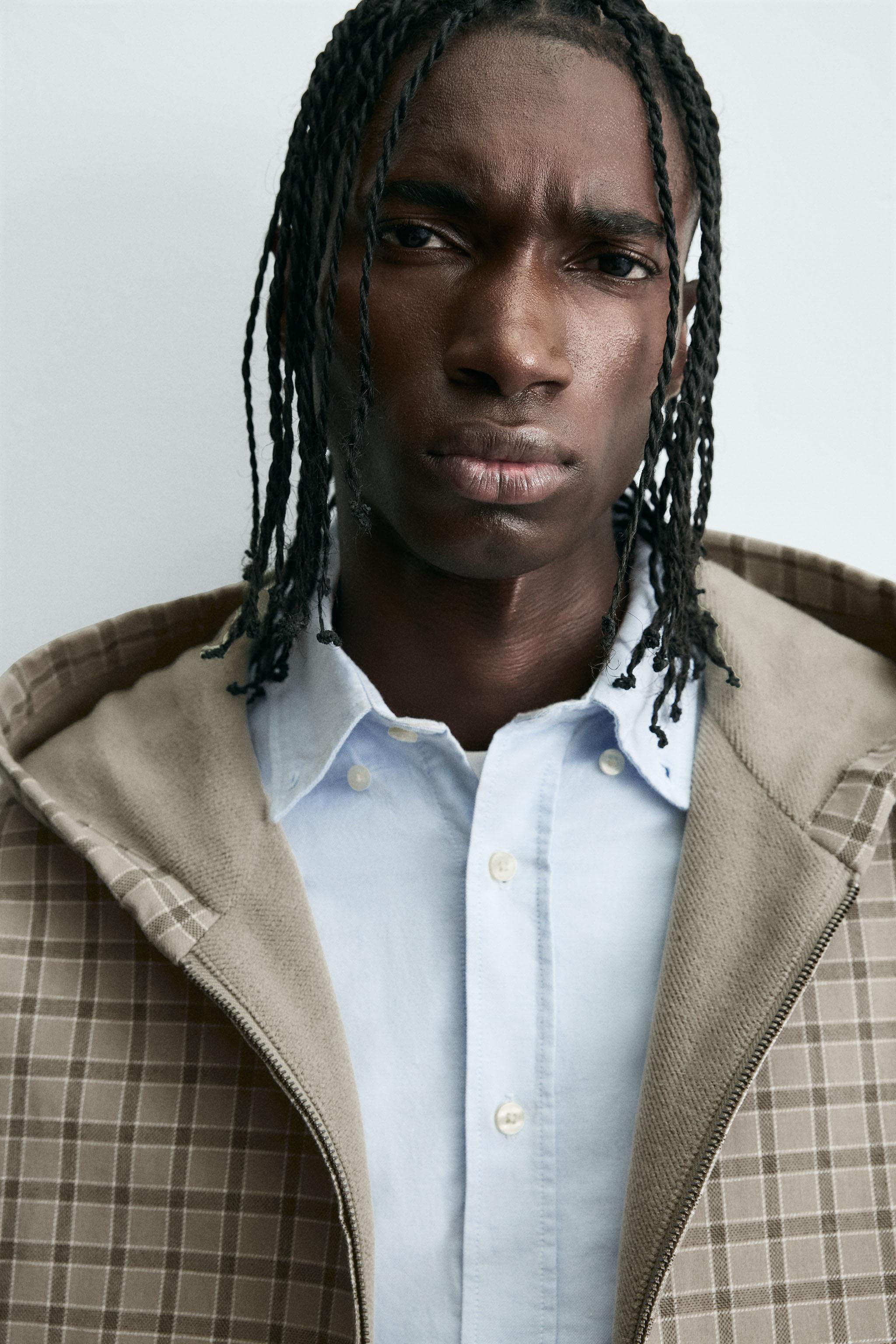 CHECKERED BOXY FIT JACKET