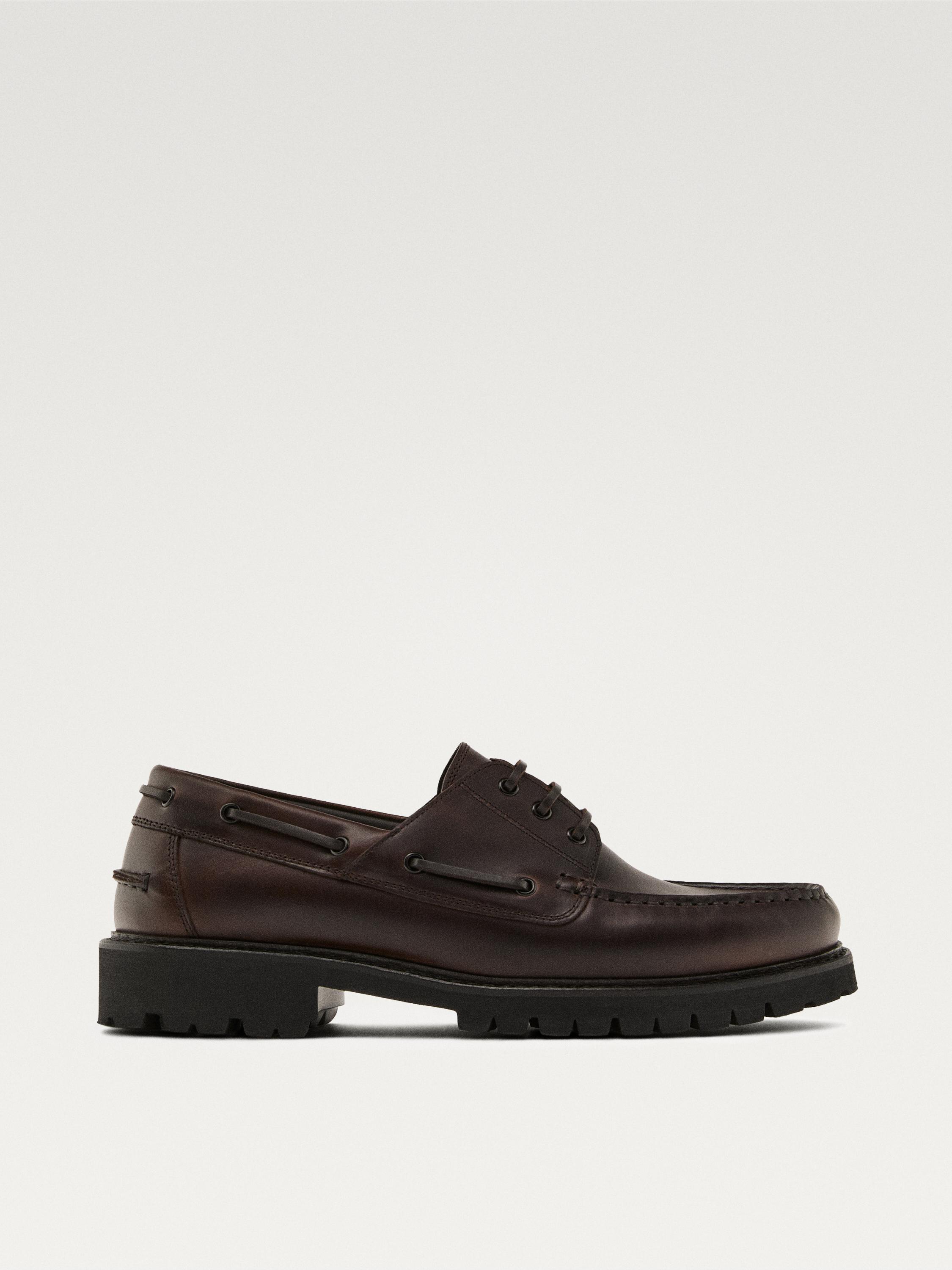 Nappa loafers with track sole