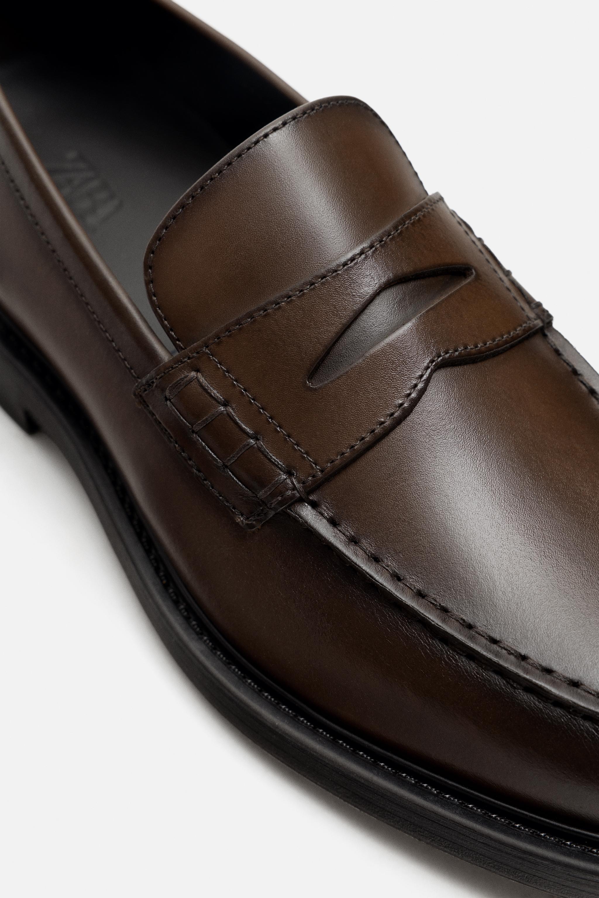 LEATHER PENNY LOAFERS