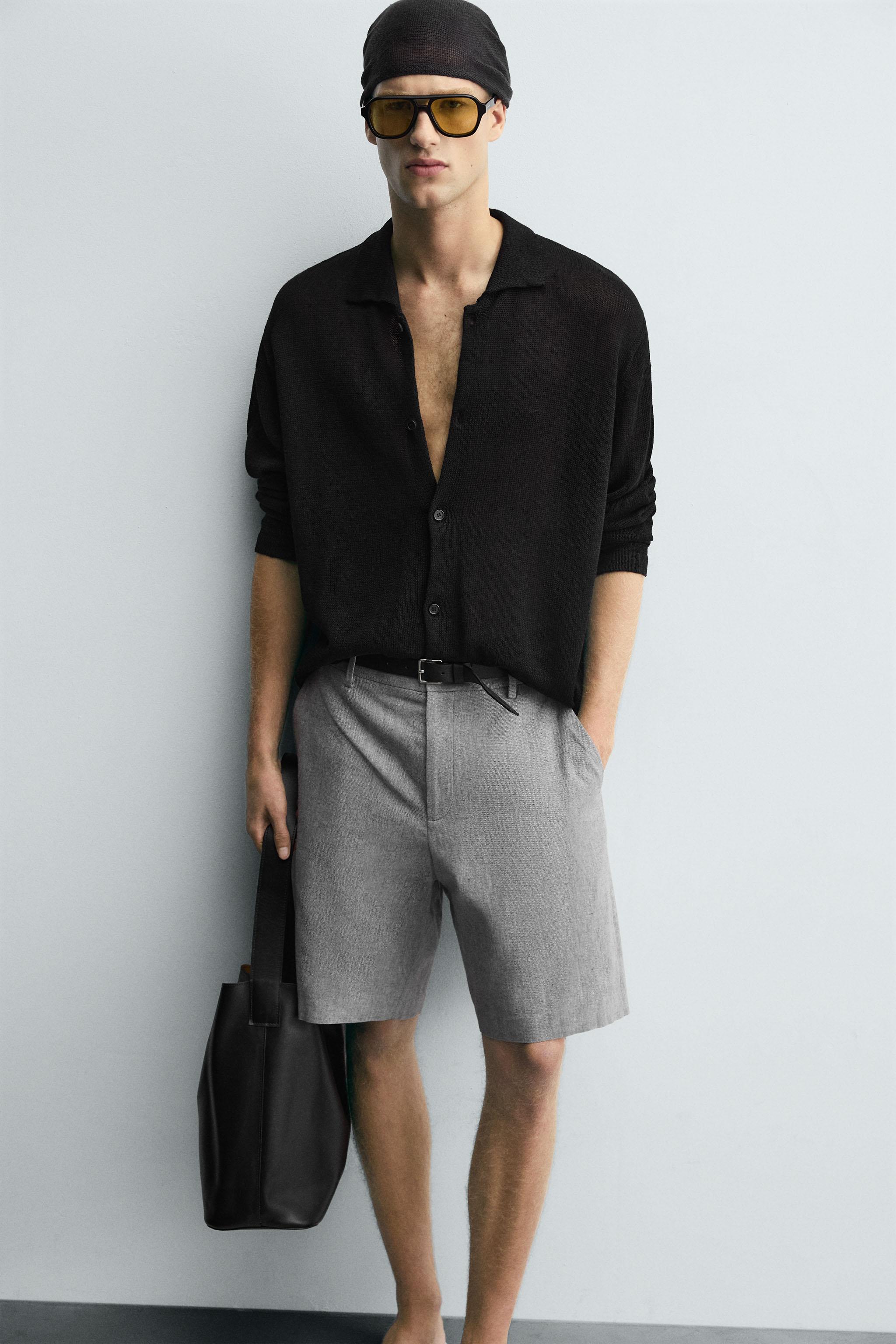 COTTON LINEN SHORTS