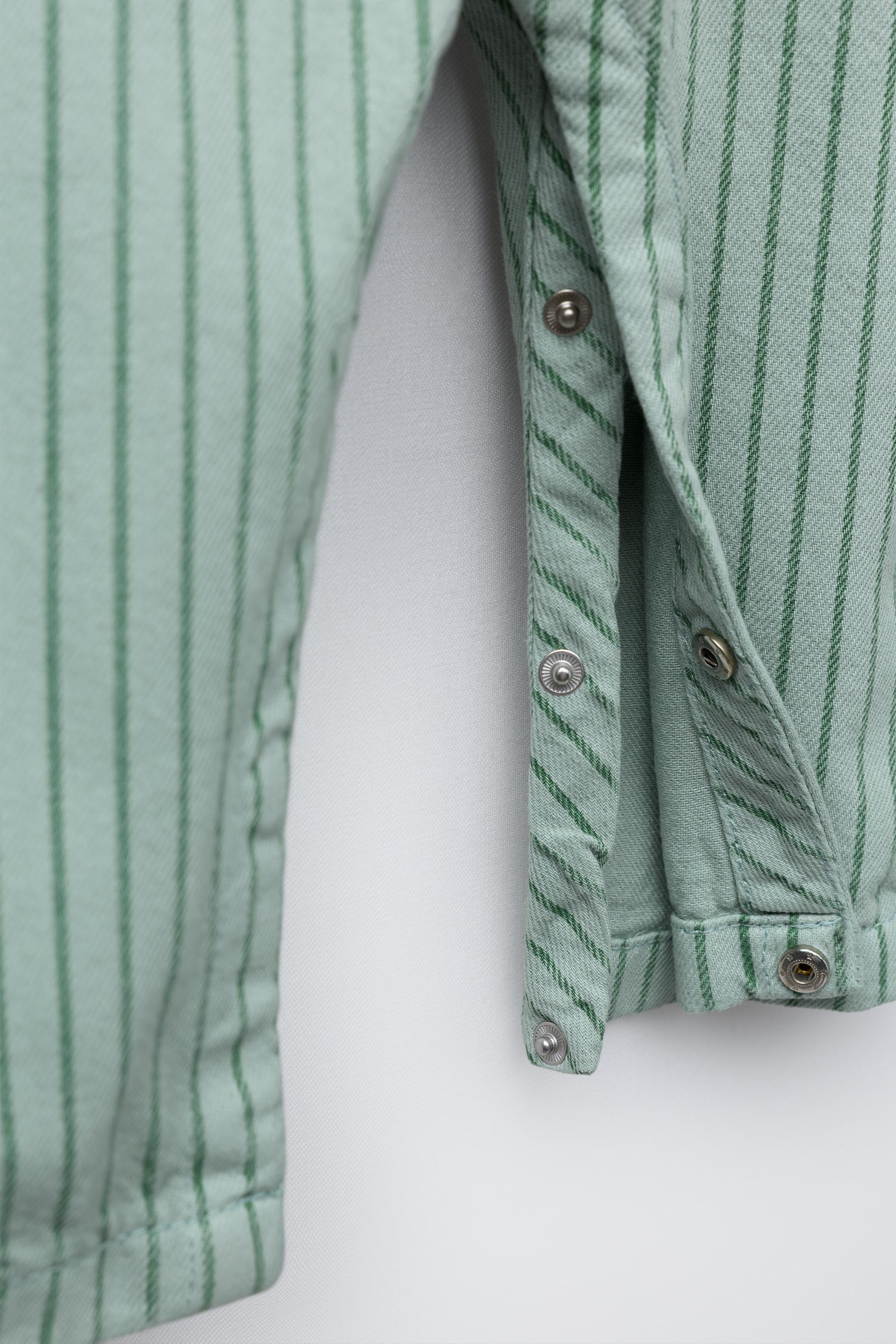 STRIPED TWILL OVERALLS