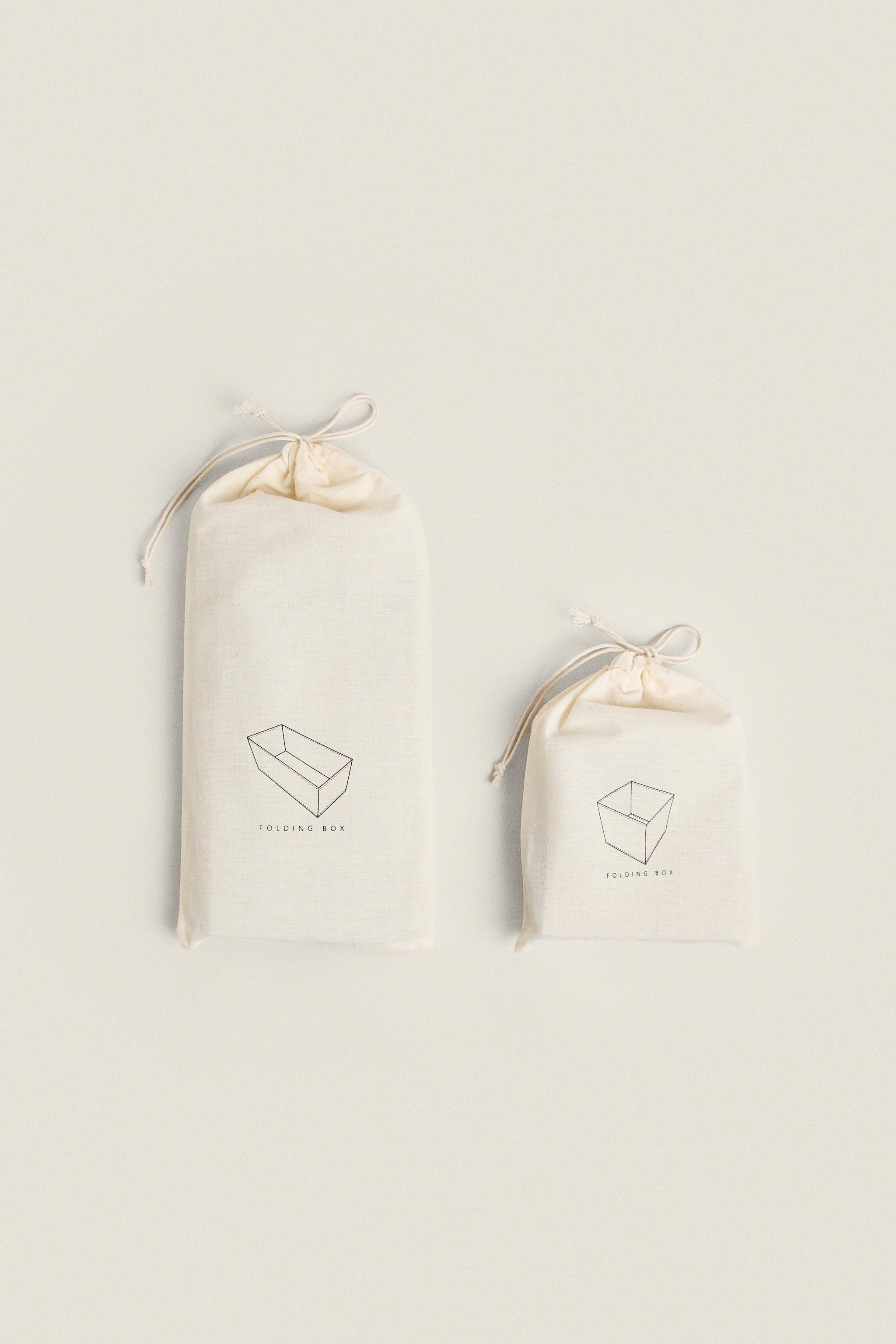 FOLDABLE COTTON STORAGE BOX