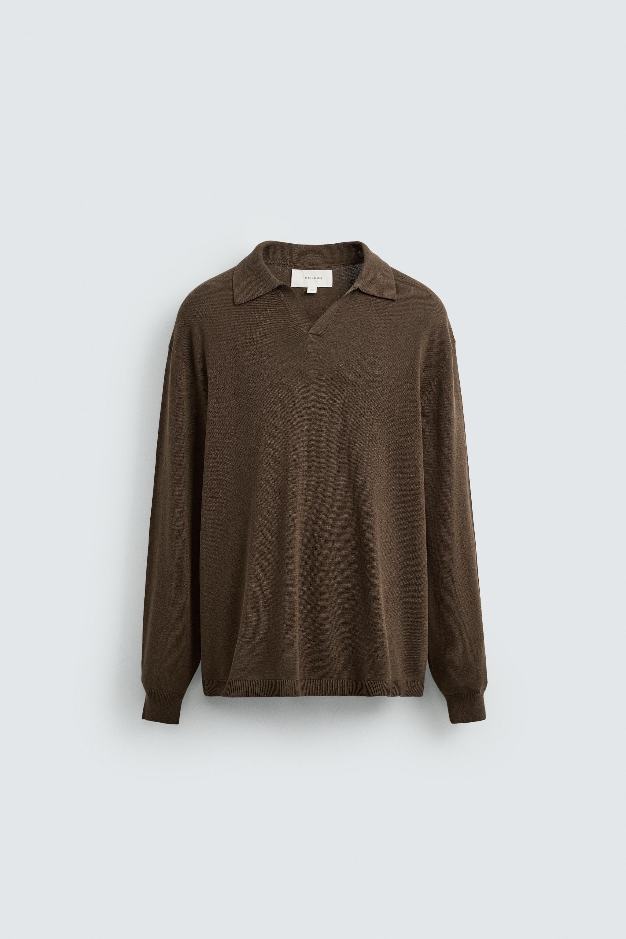 COTTON-HEMP KNIT POLO SHIRT