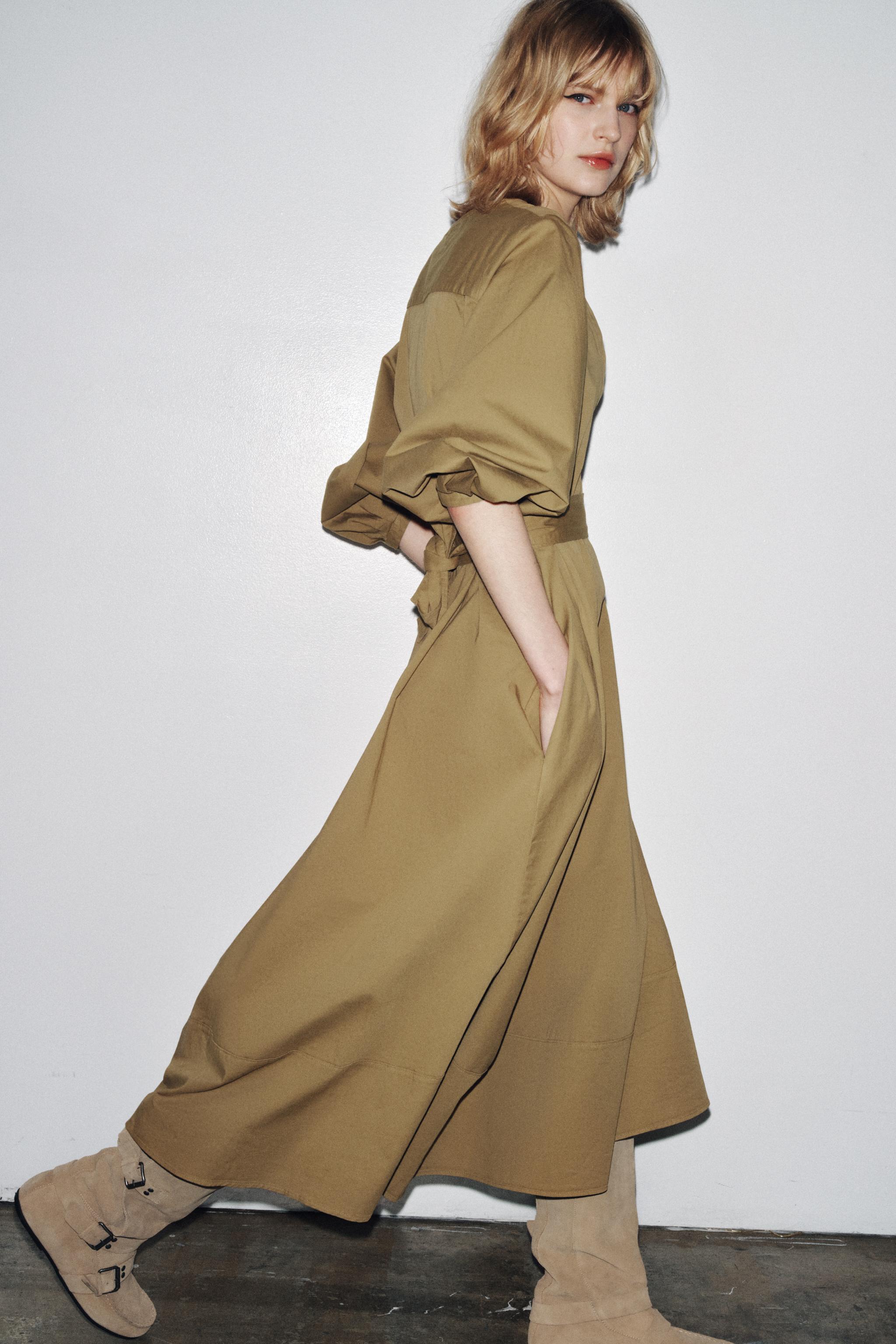 ZW COLLECTION BELTED SHIRT DRESS