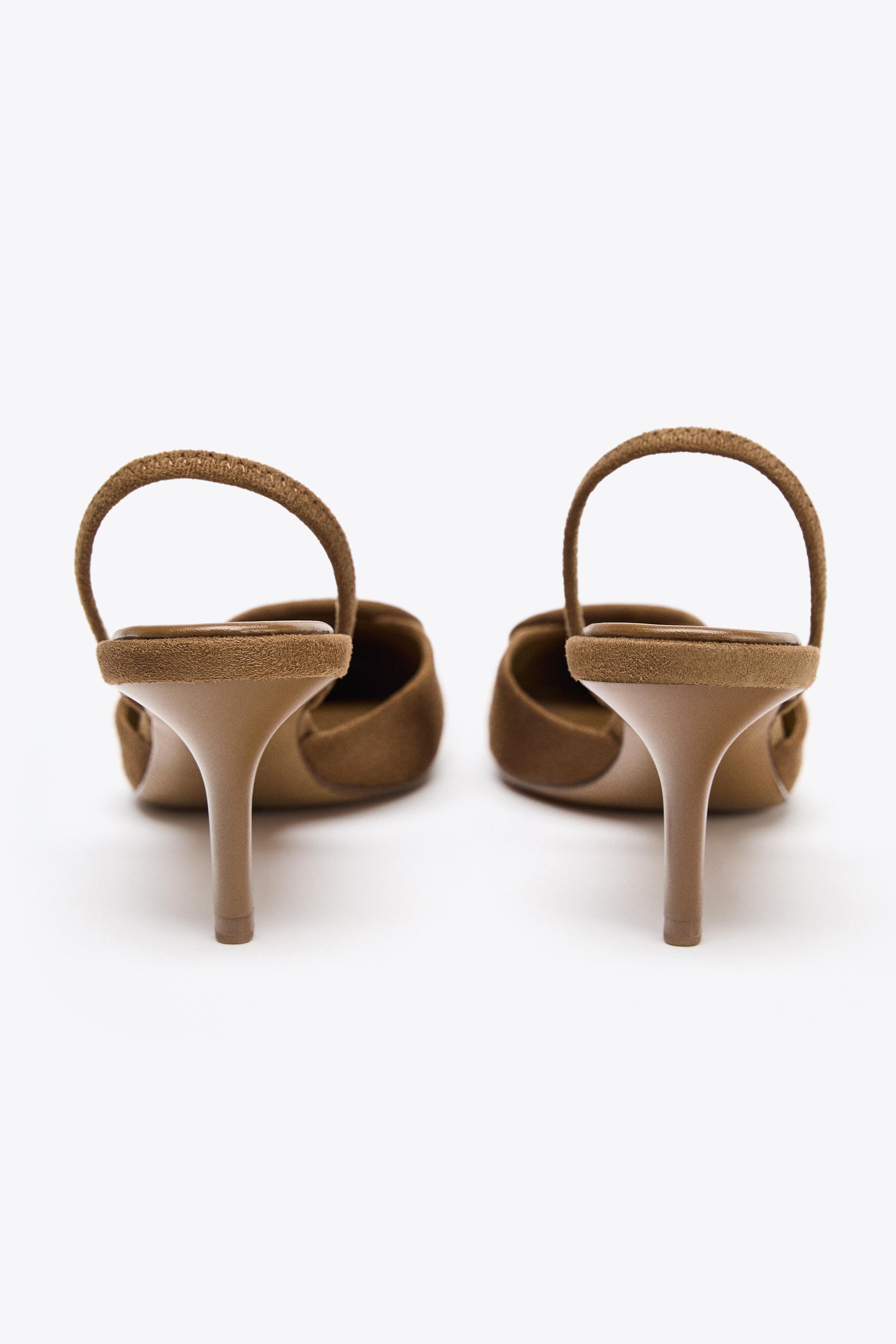 SLINGBACK APPLIQUÉ HEELS