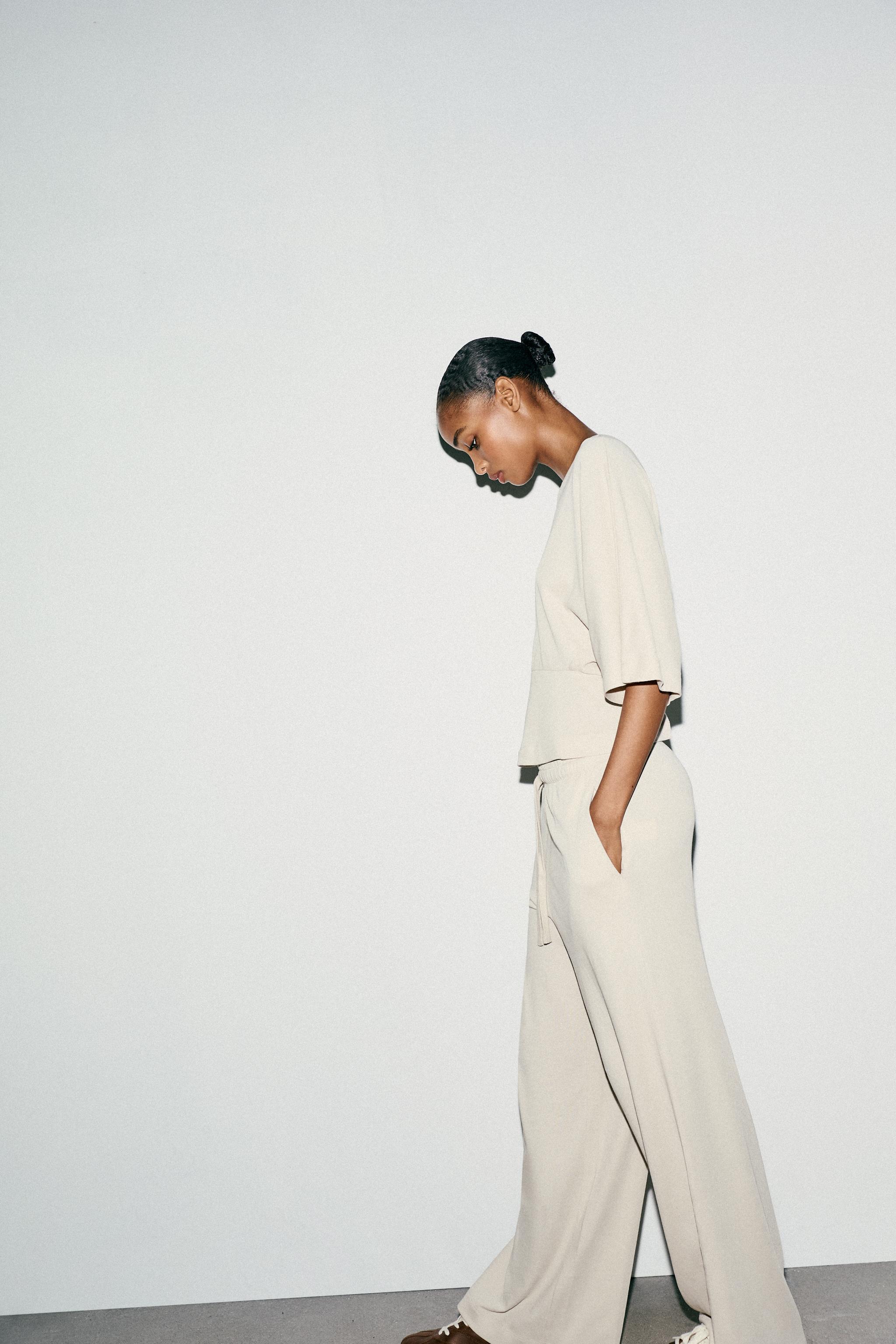 STRAIGHT LEG COTTON PANTS