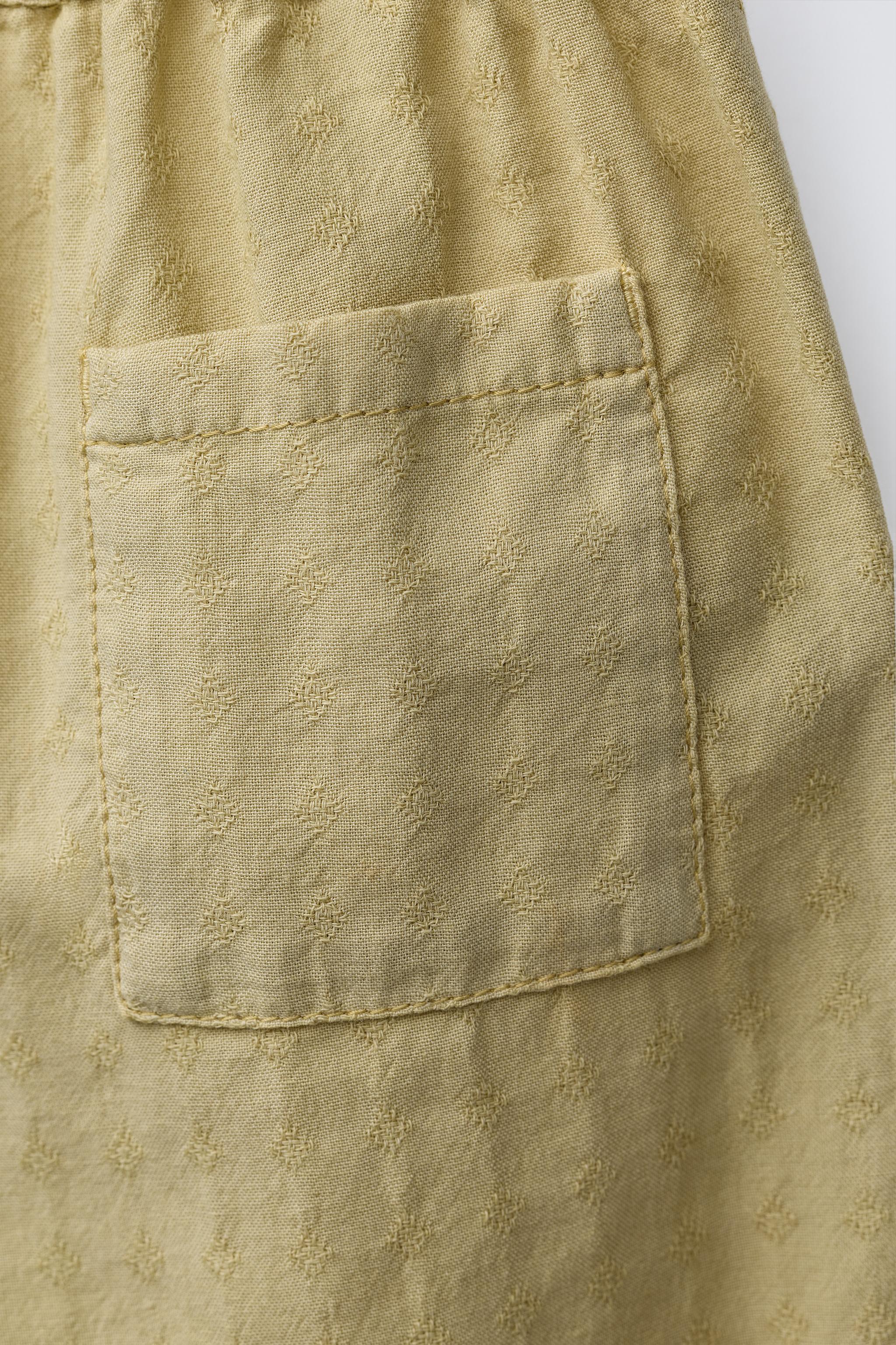 EMBROIDERED STRAIGHT LEG PANTS