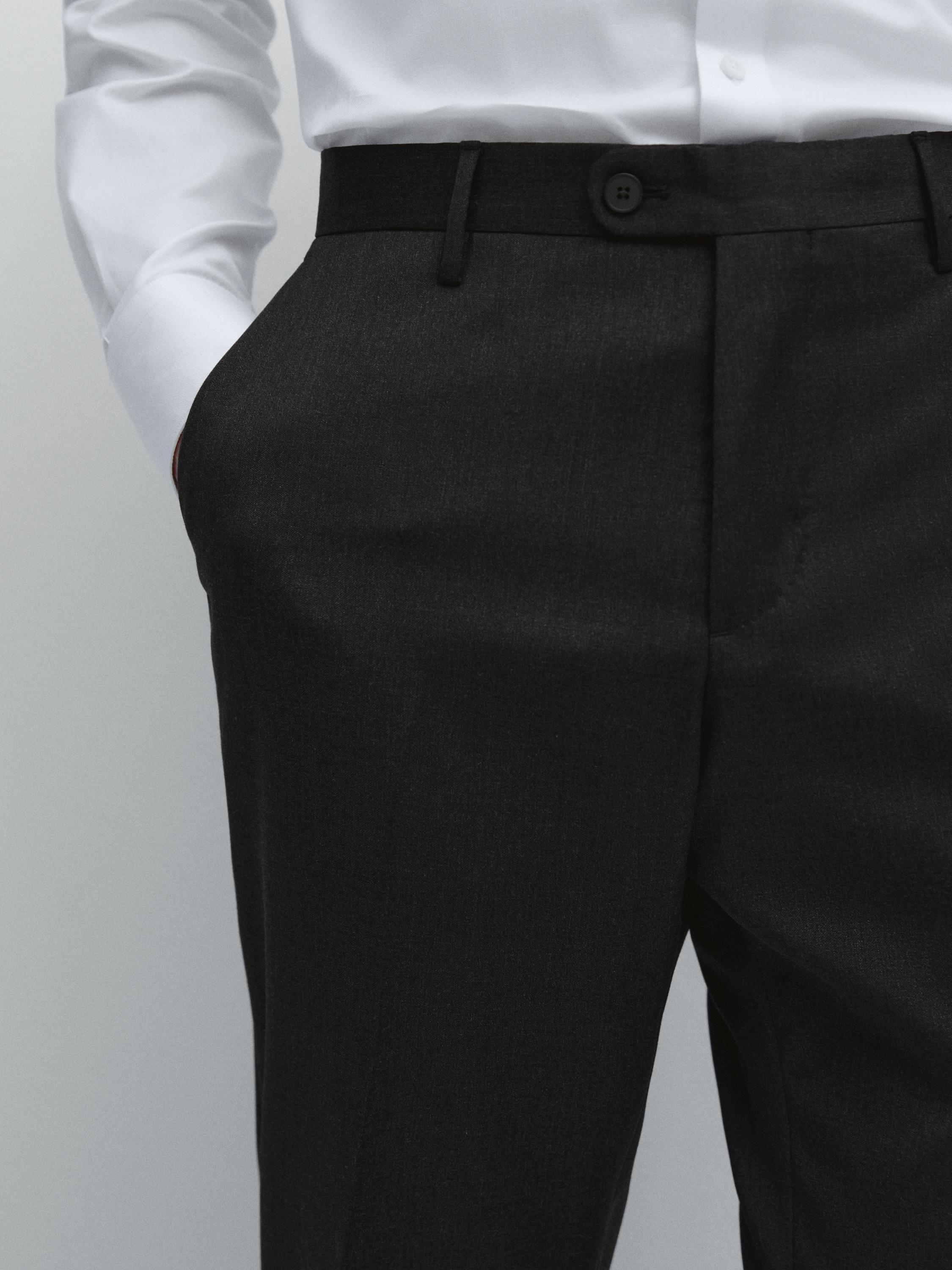 100% wool suit trousers