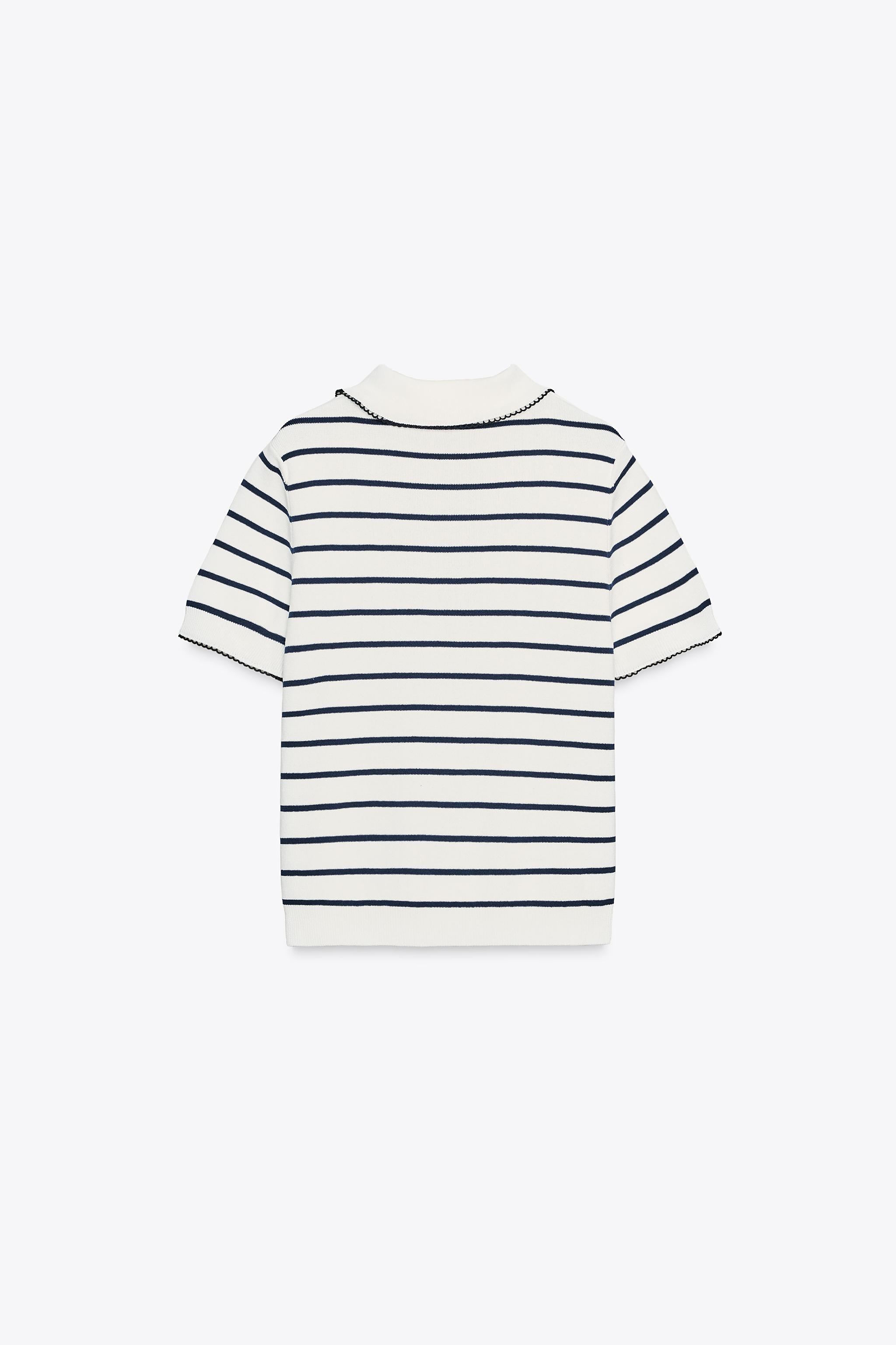 CONTRAST TRIM KNIT TOP