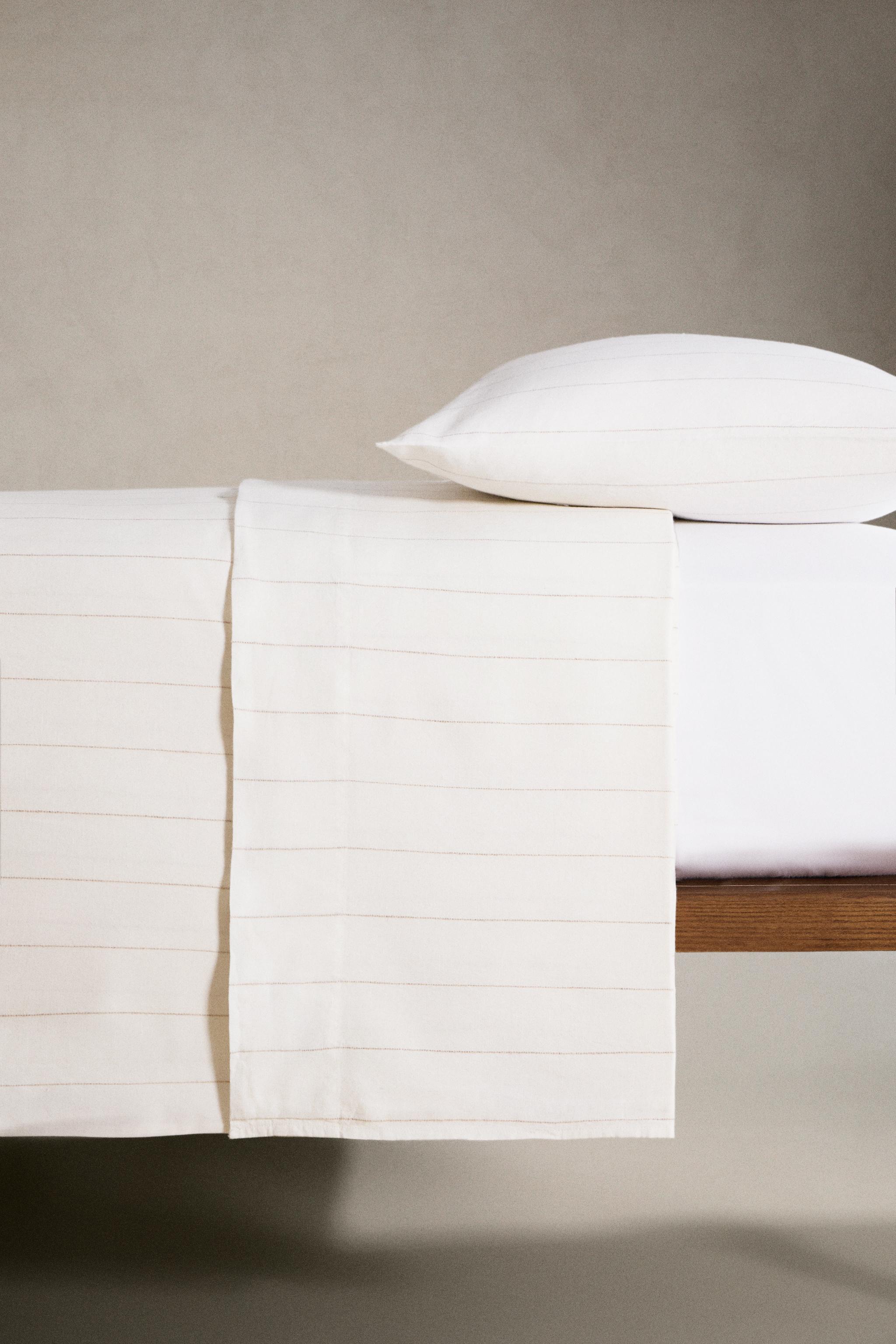 STRIPED COTTON LINEN DUVET COVER