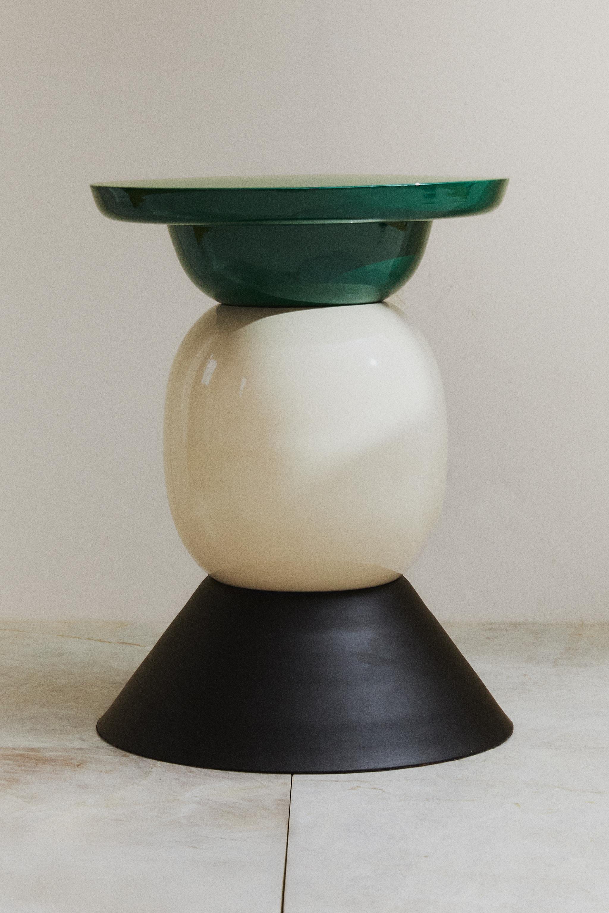 SHINY MATTE SIDE TABLE X COLLAGERIE