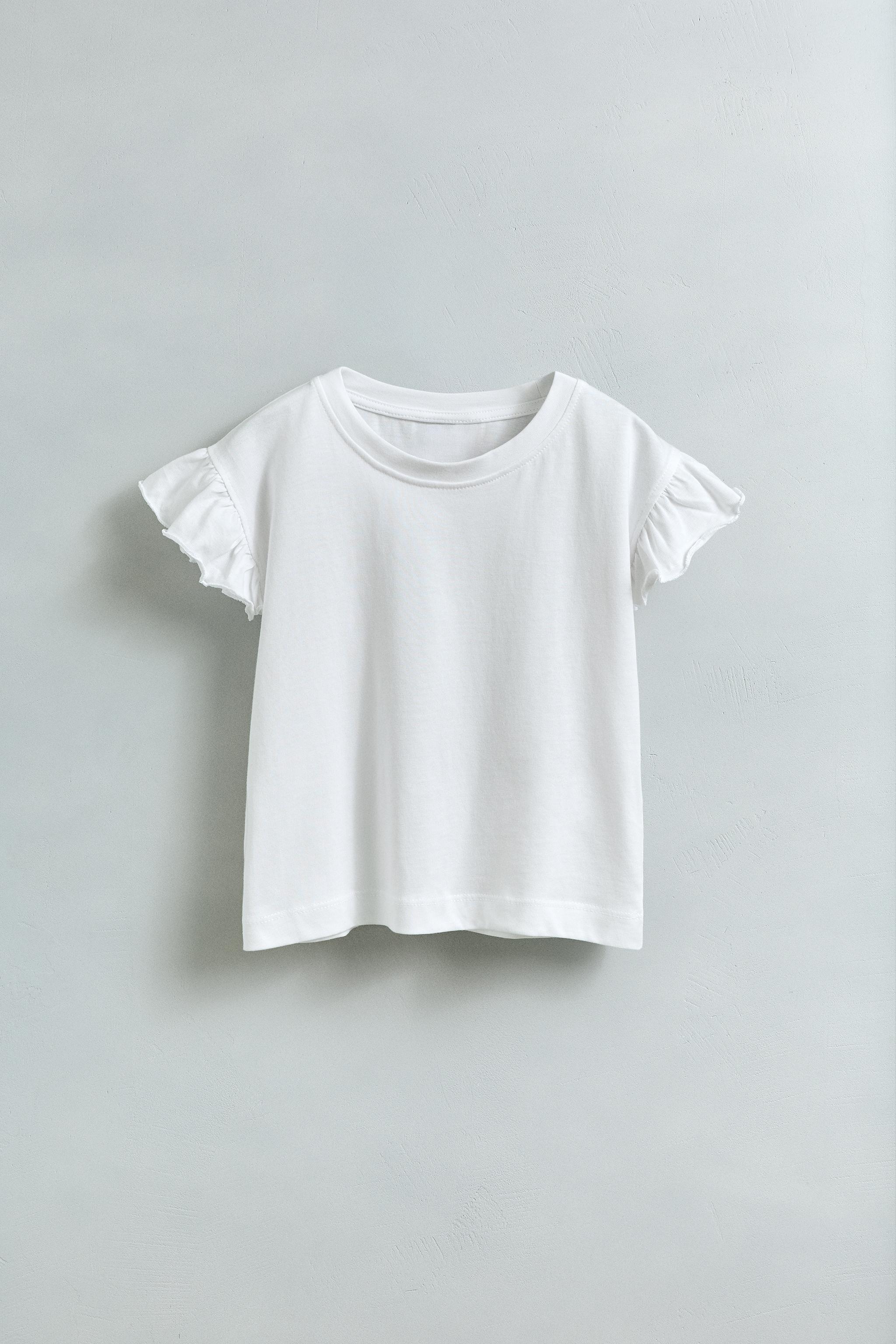 PLAIN RUFFLE T-SHIRT