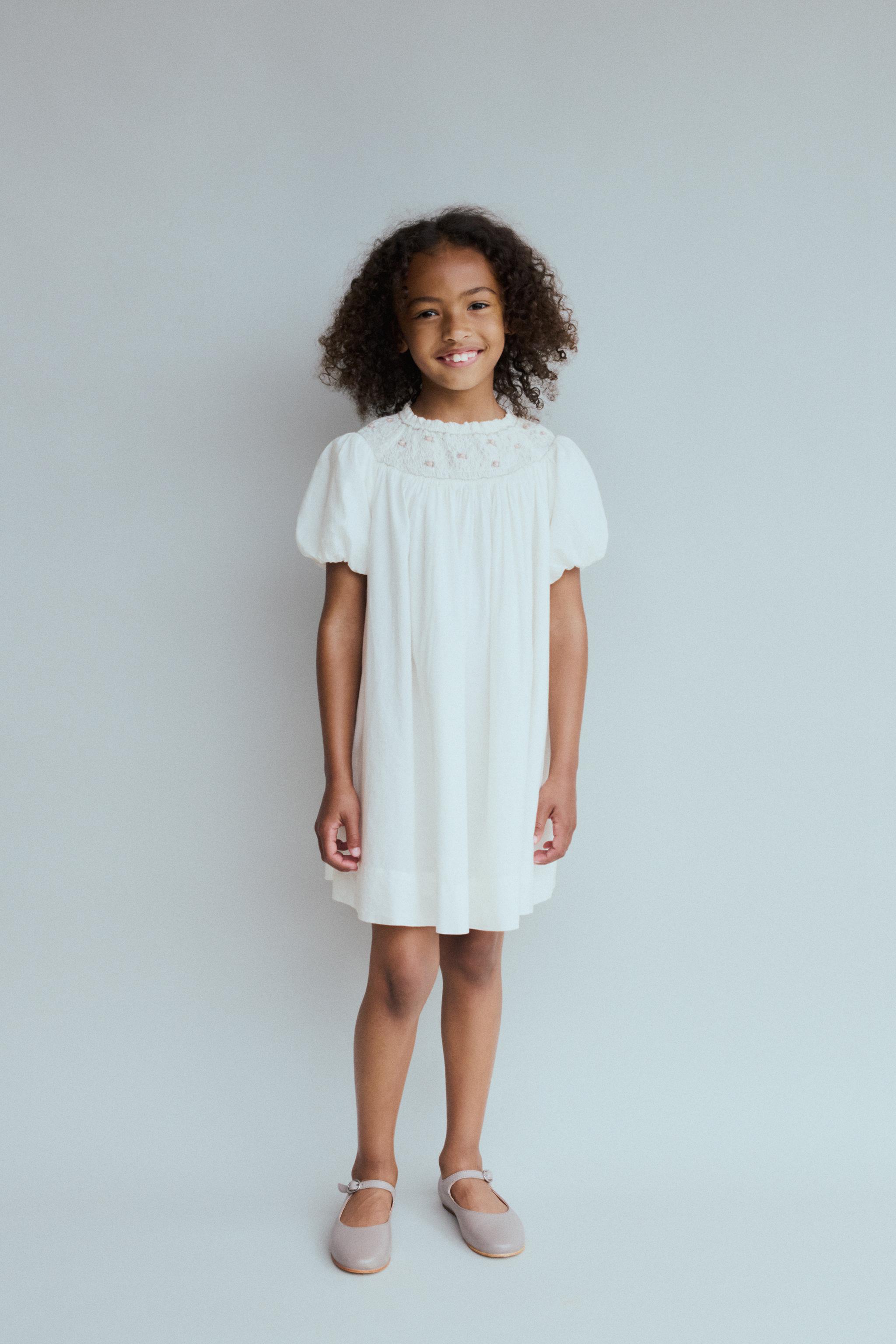 AGES 6-10/ LIMITED EDITION EMBROIDERED FLORAL DRESS