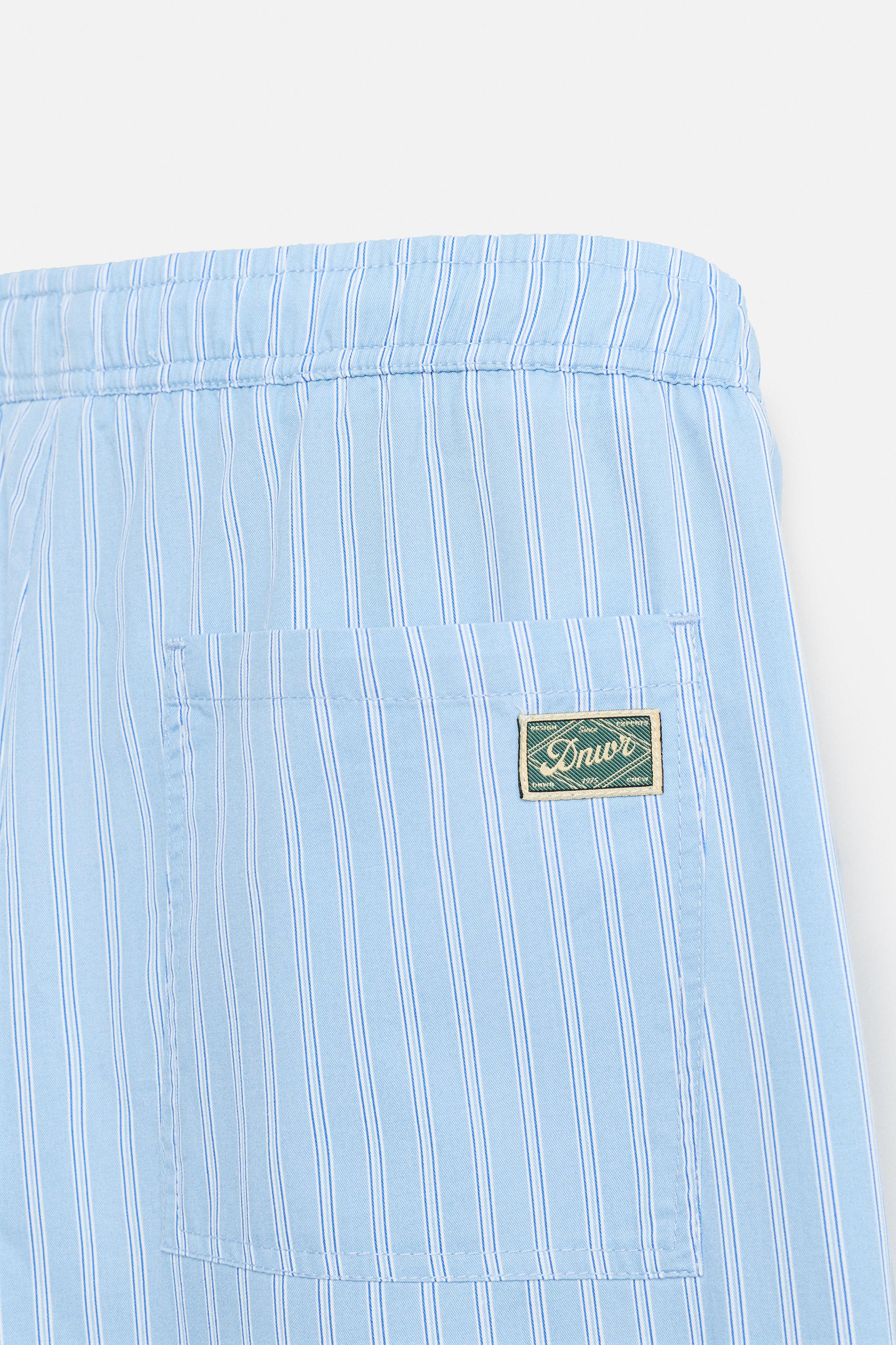 STRIPED TEXTURED PANTS