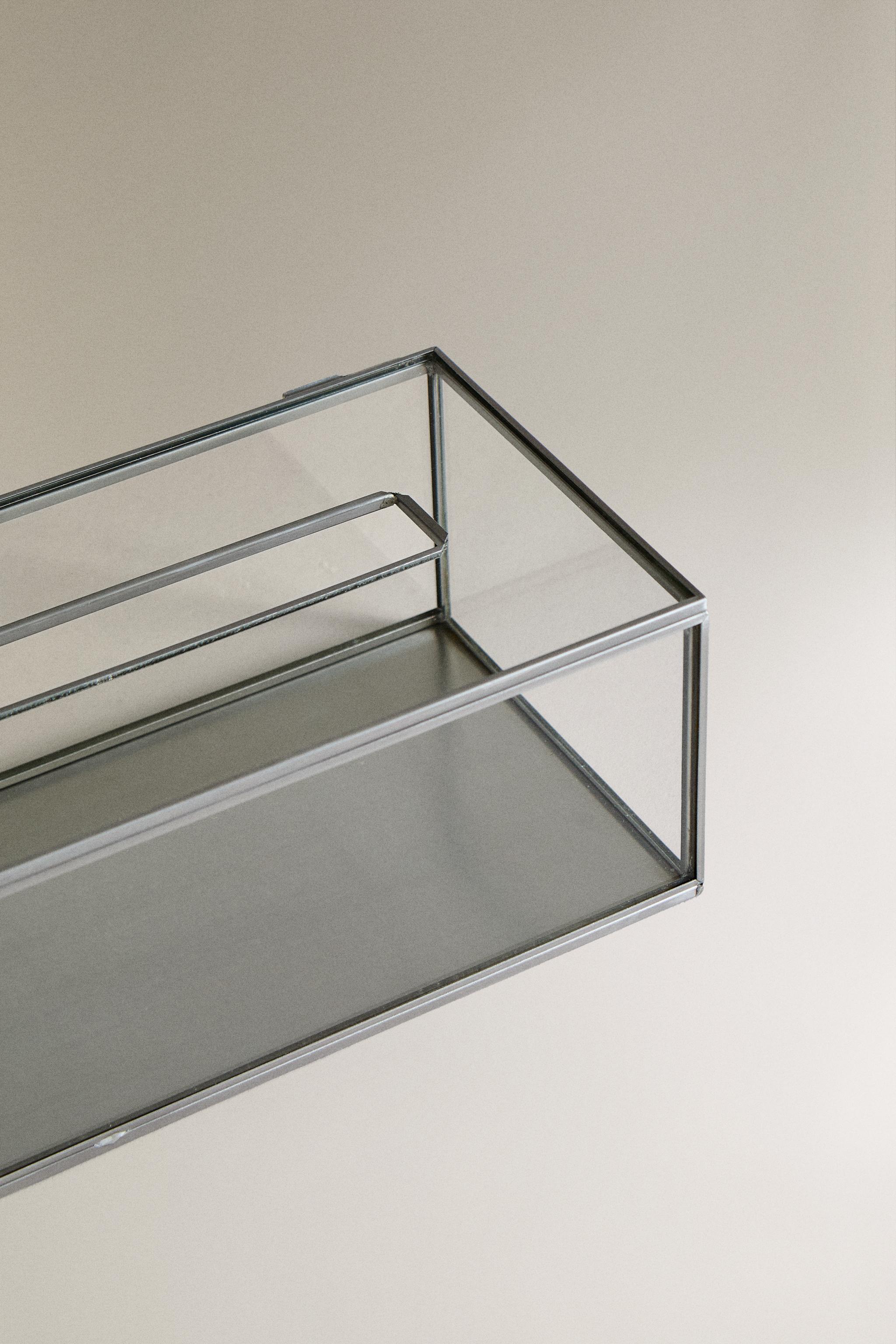 GLASS AND METAL MULTI-PURPOSE TISSUE BOX