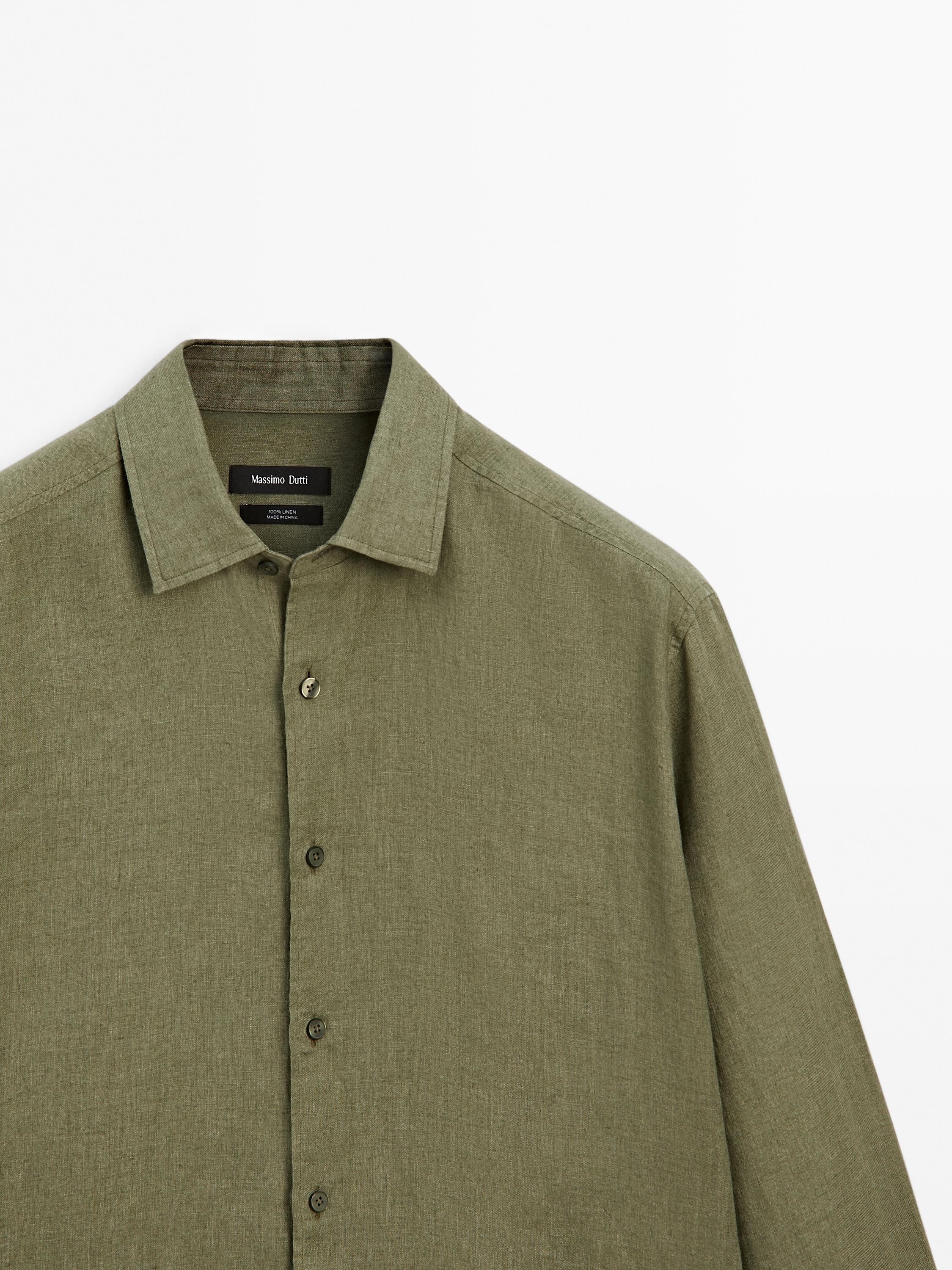 100% linen regular fit shirt