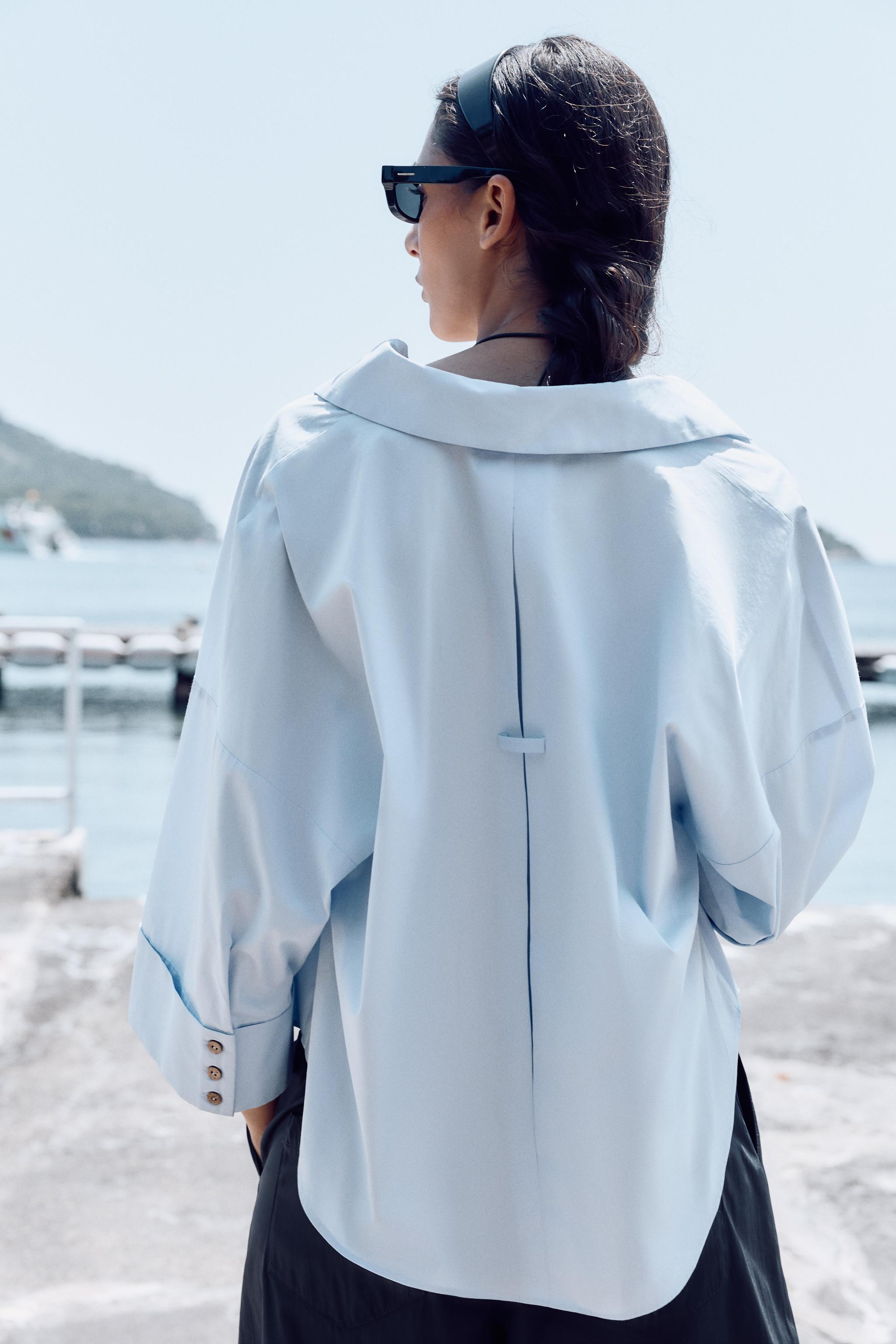 WIDE SLEEVE POPLIN SHIRT