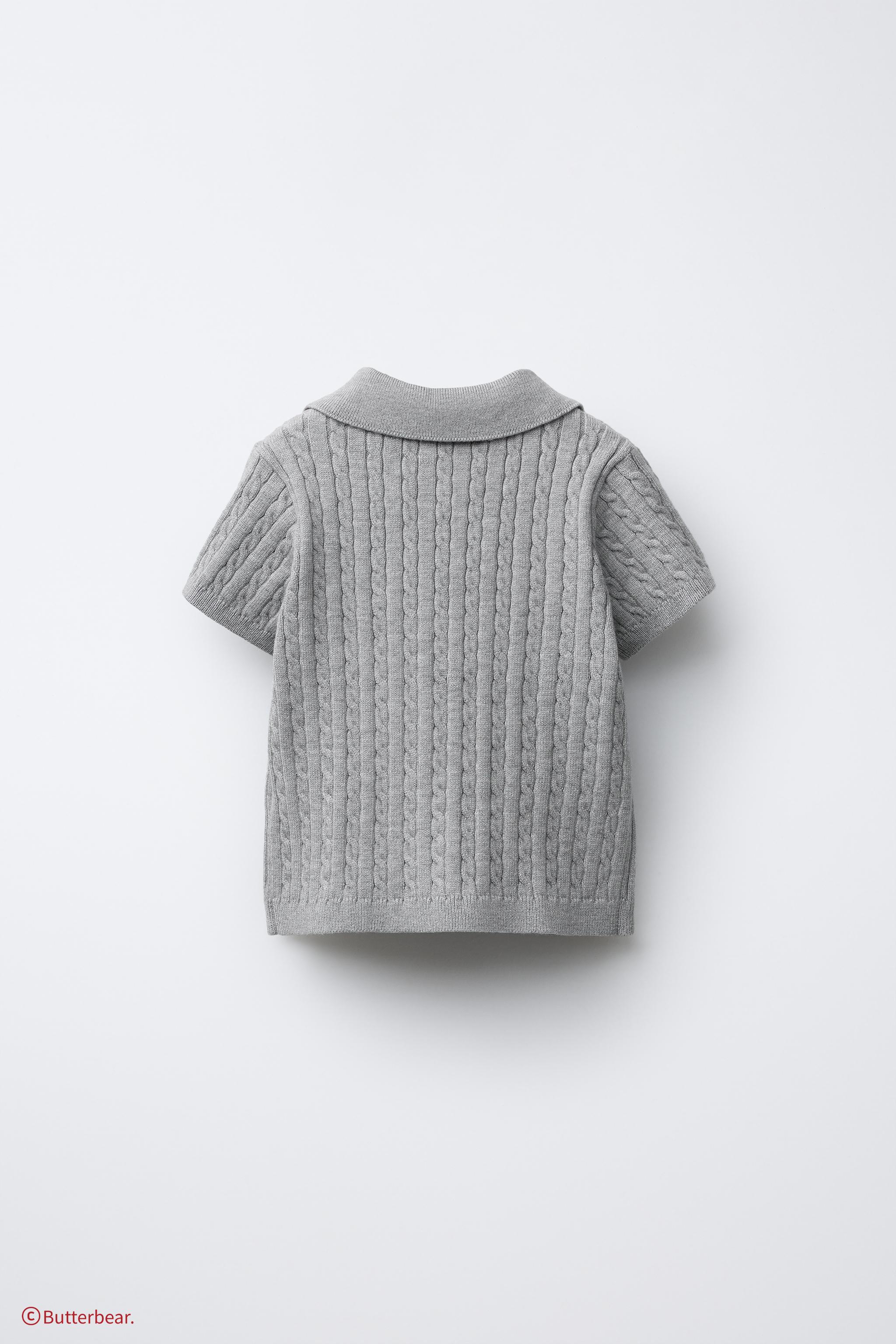 BUTTERBEAR © CABLE KNIT POLO SHIRT