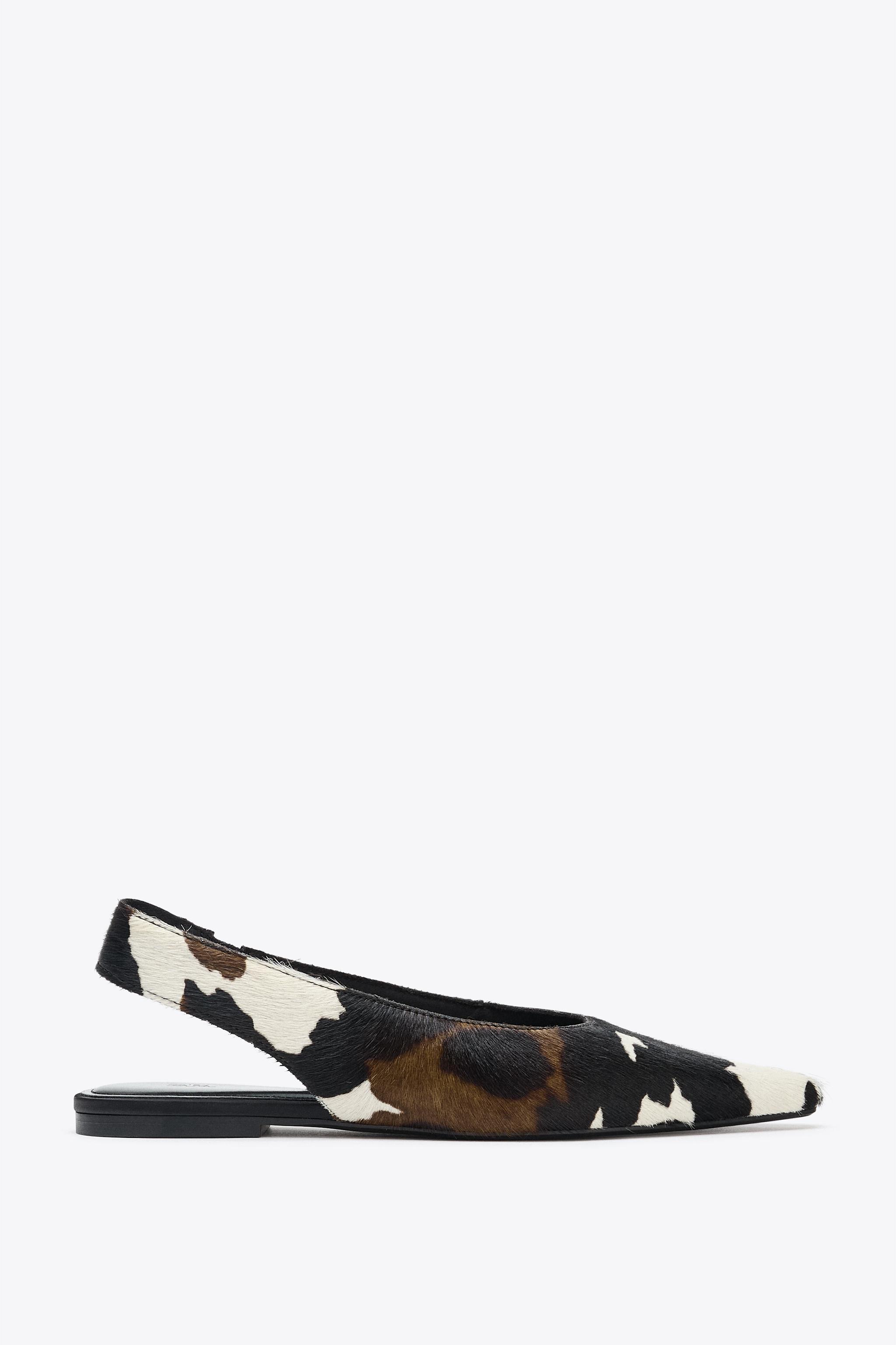 LEATHER SLINGBACK BALLET FLATS