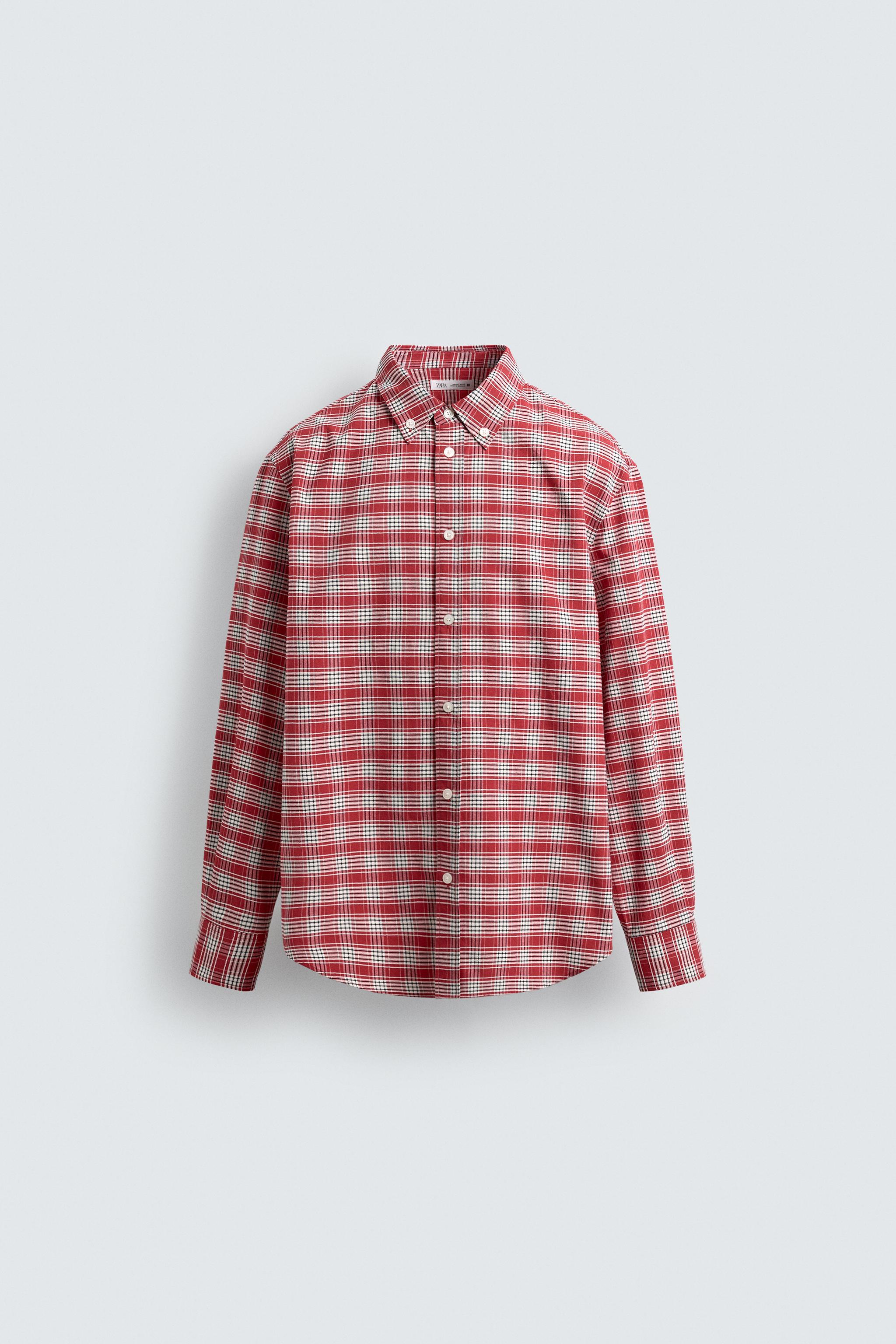 BUTTON-DOWN COLLAR PLAID SHIRT