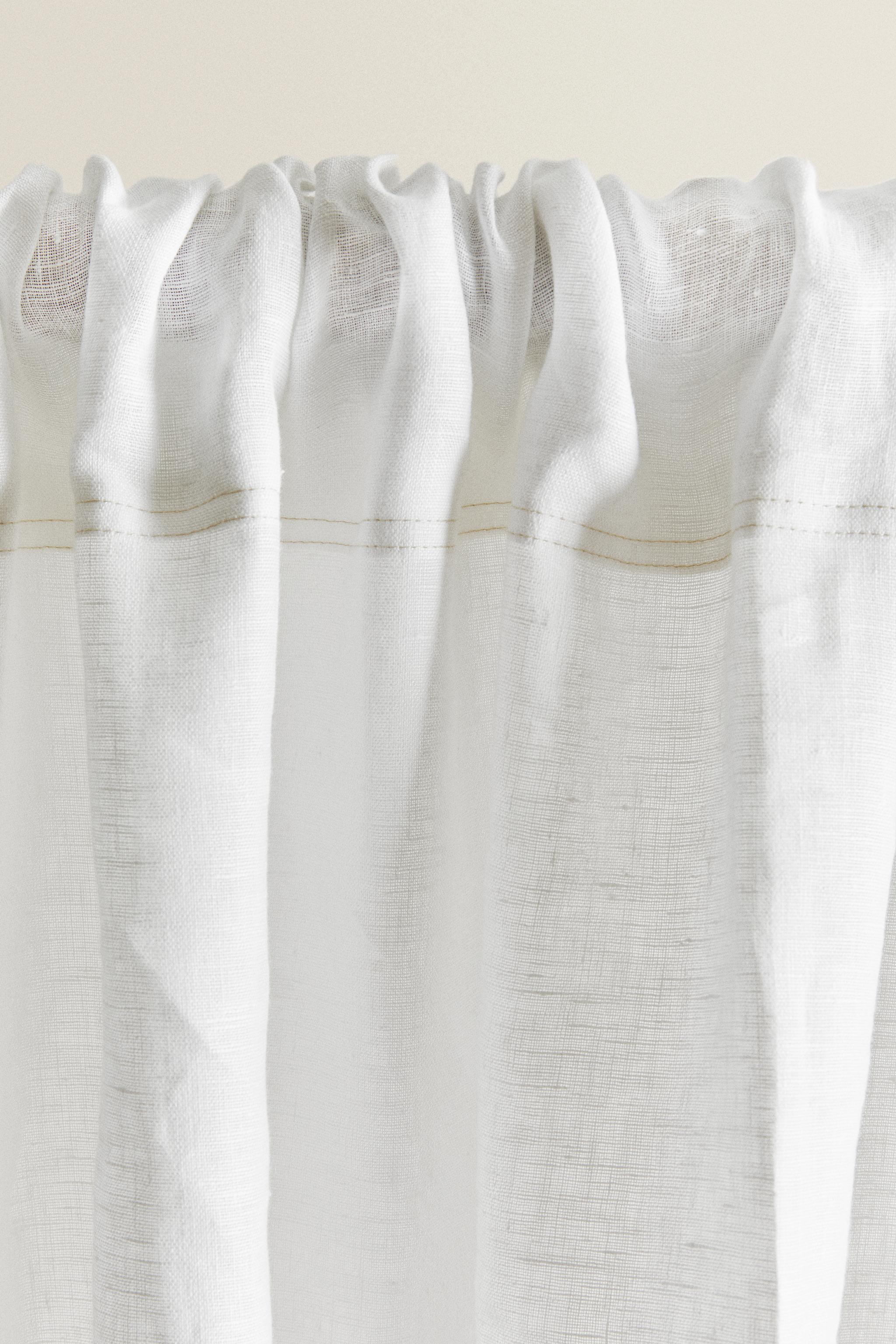 MEDIUM OPACITY FADED LINEN CURTAIN