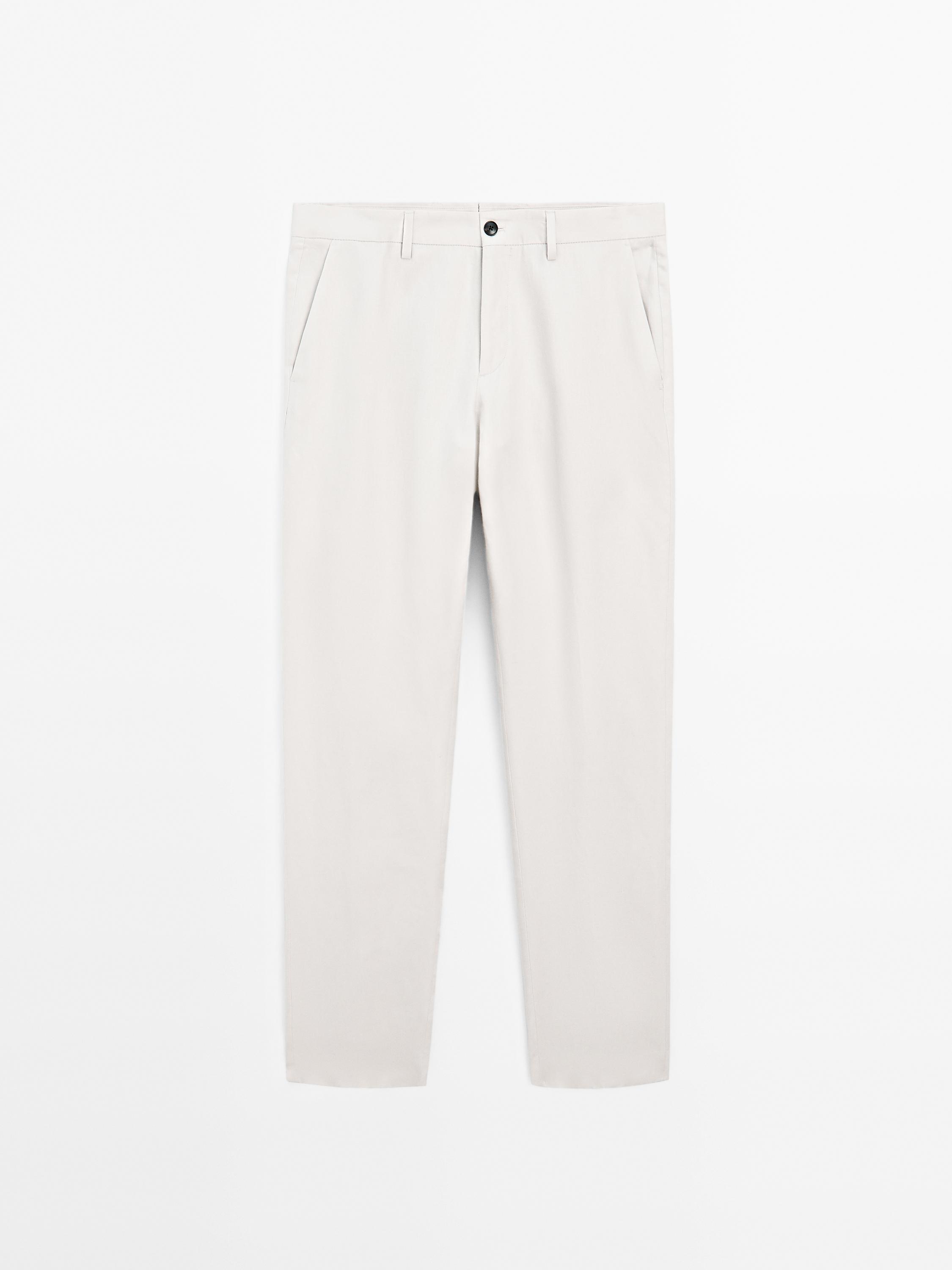 100% linen suit trousers