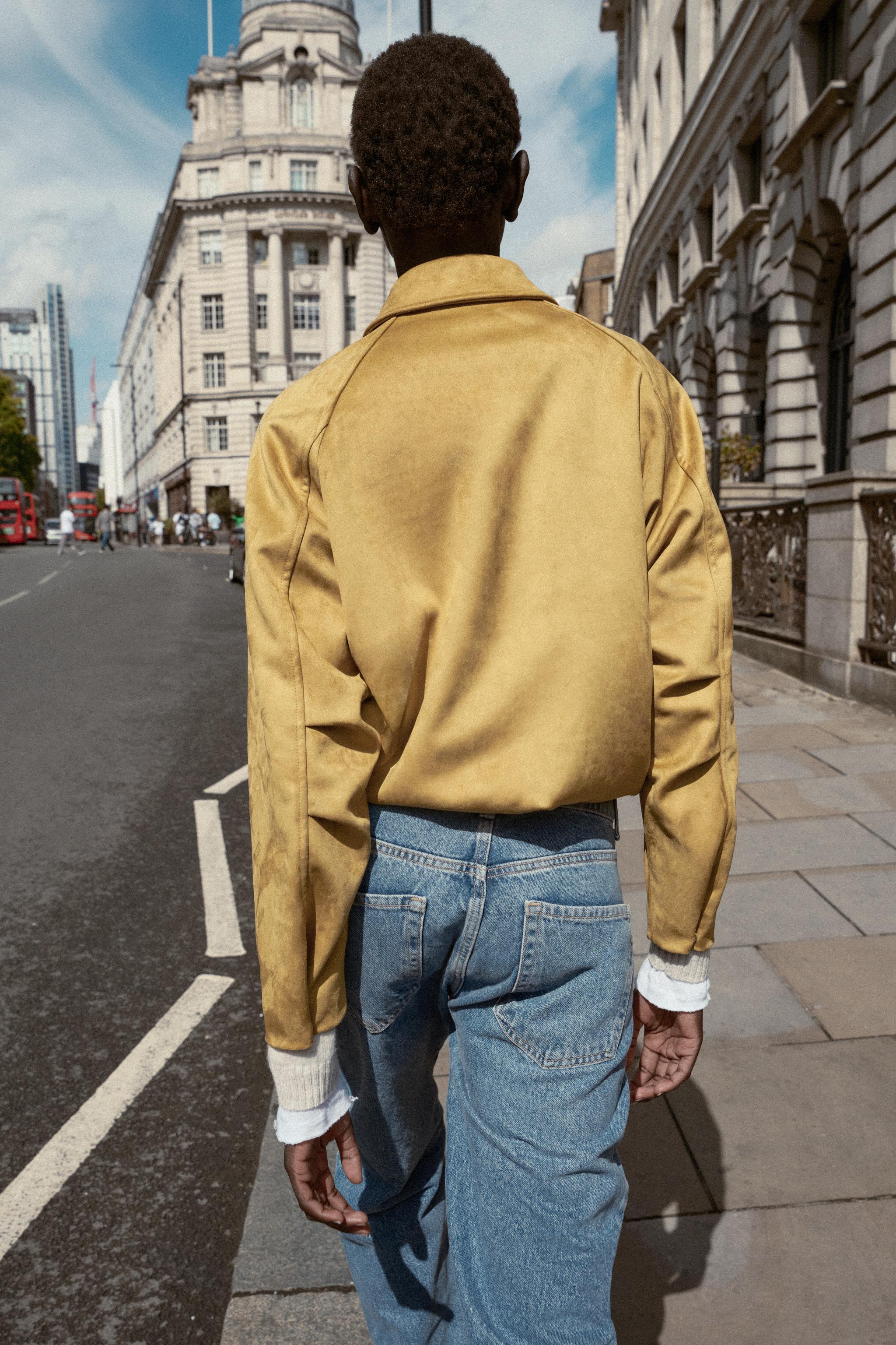 FAUX SUEDE BOMBER JACKET