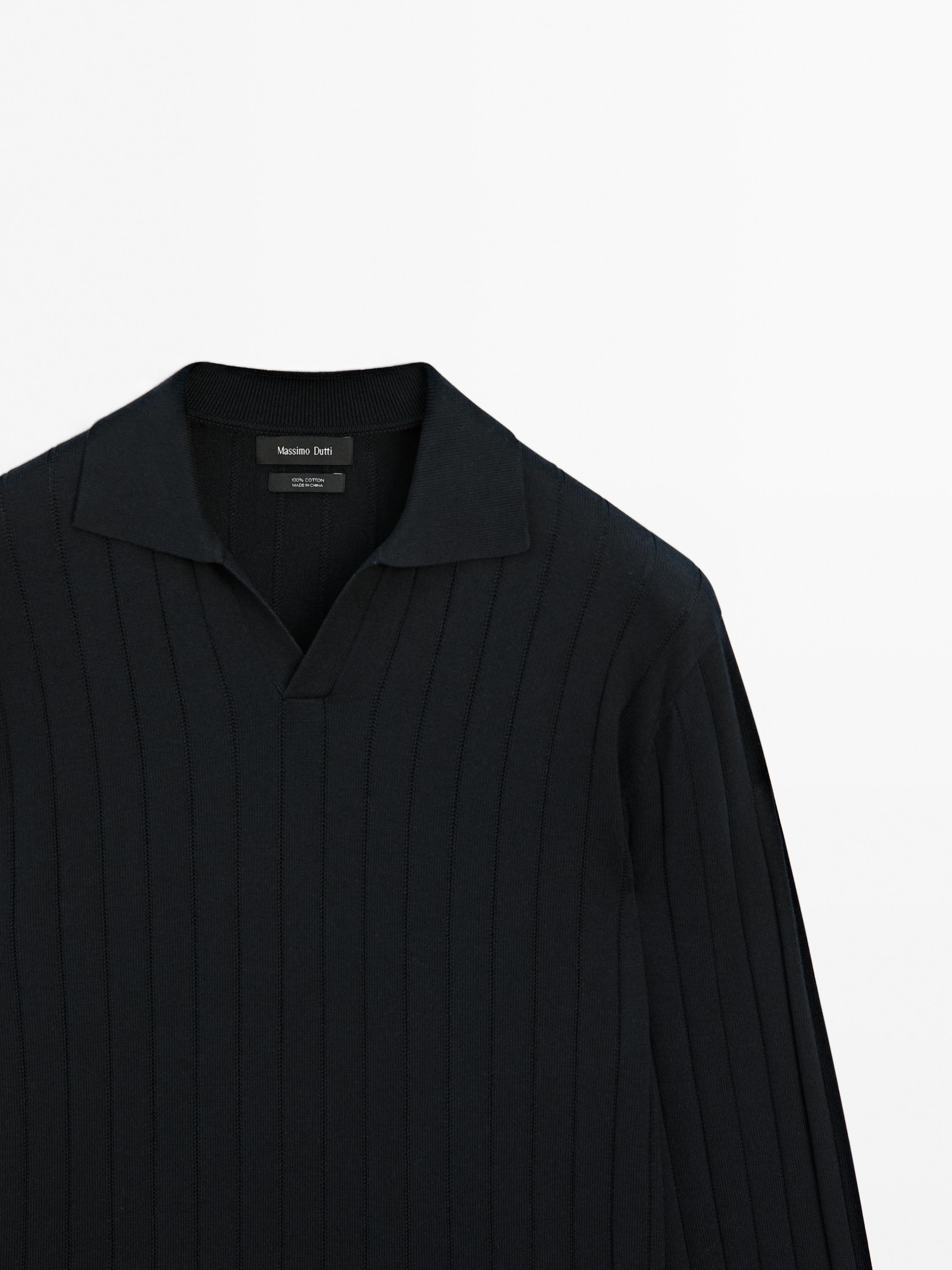 Long sleeve polo sweater