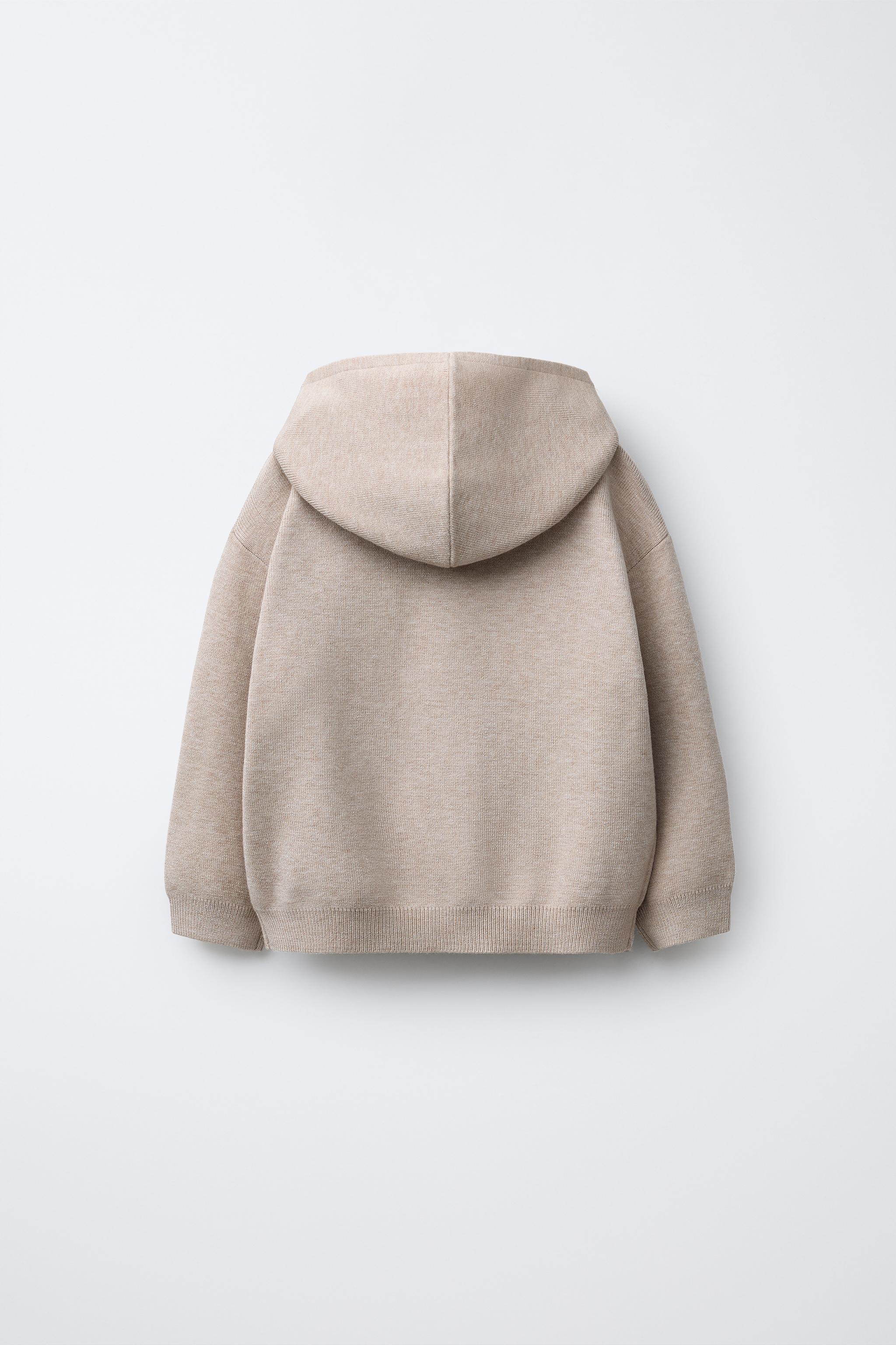 KNIT HOODED SWEATSHIRT