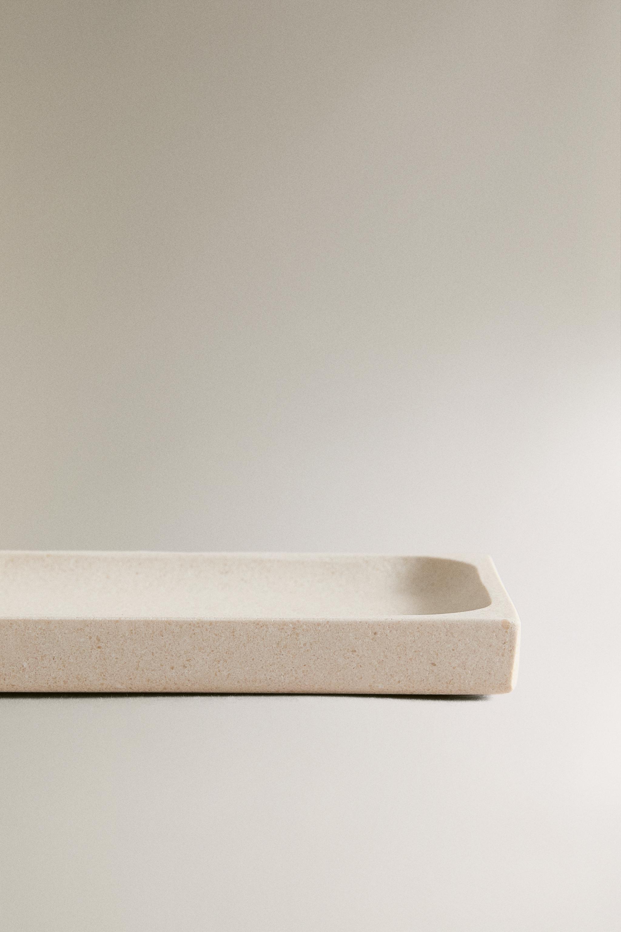 WHITE MARBLE SOAP DISH