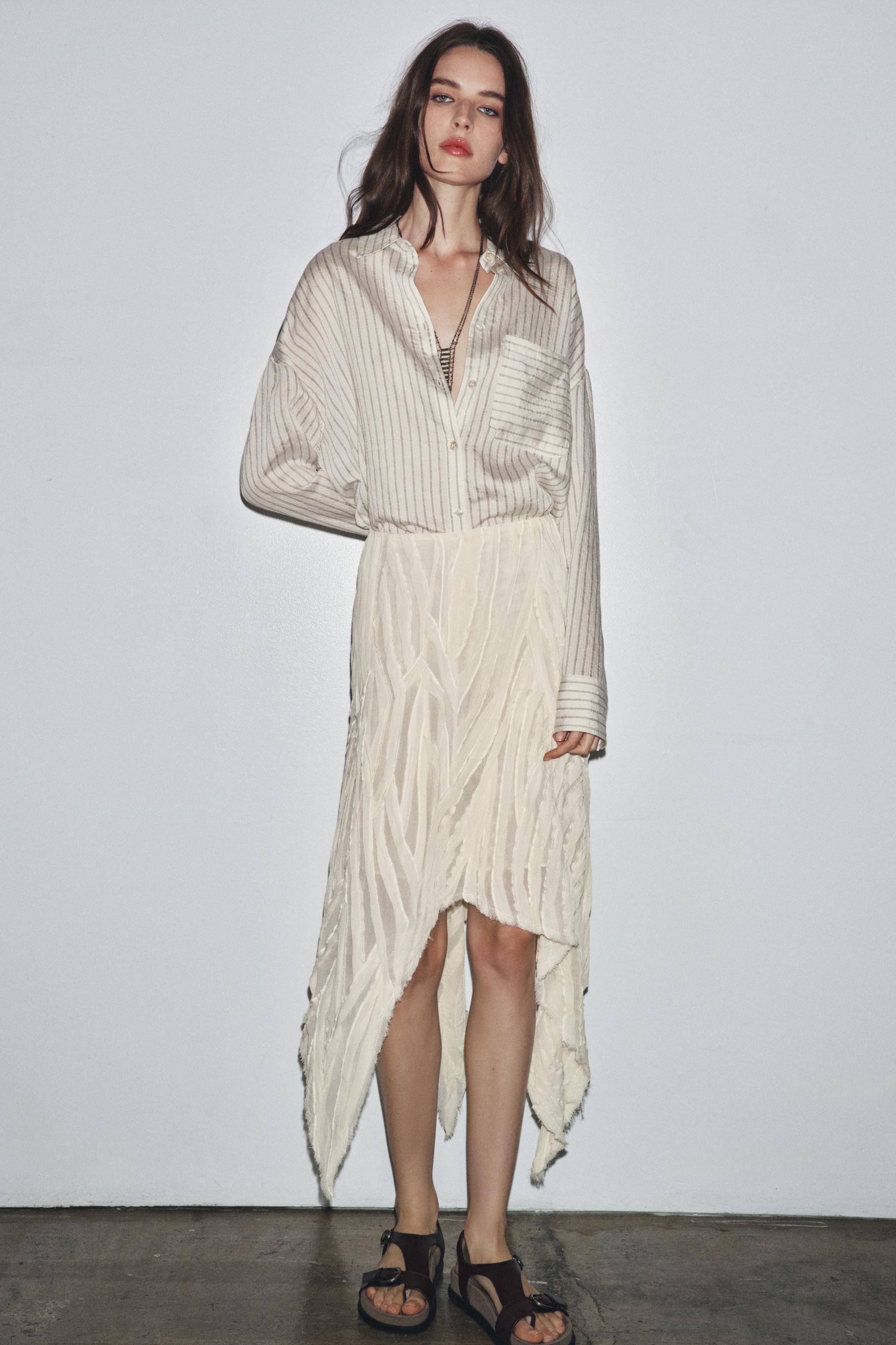 ZW COLLECTION ASYMMETRIC PLEATED SKIRT