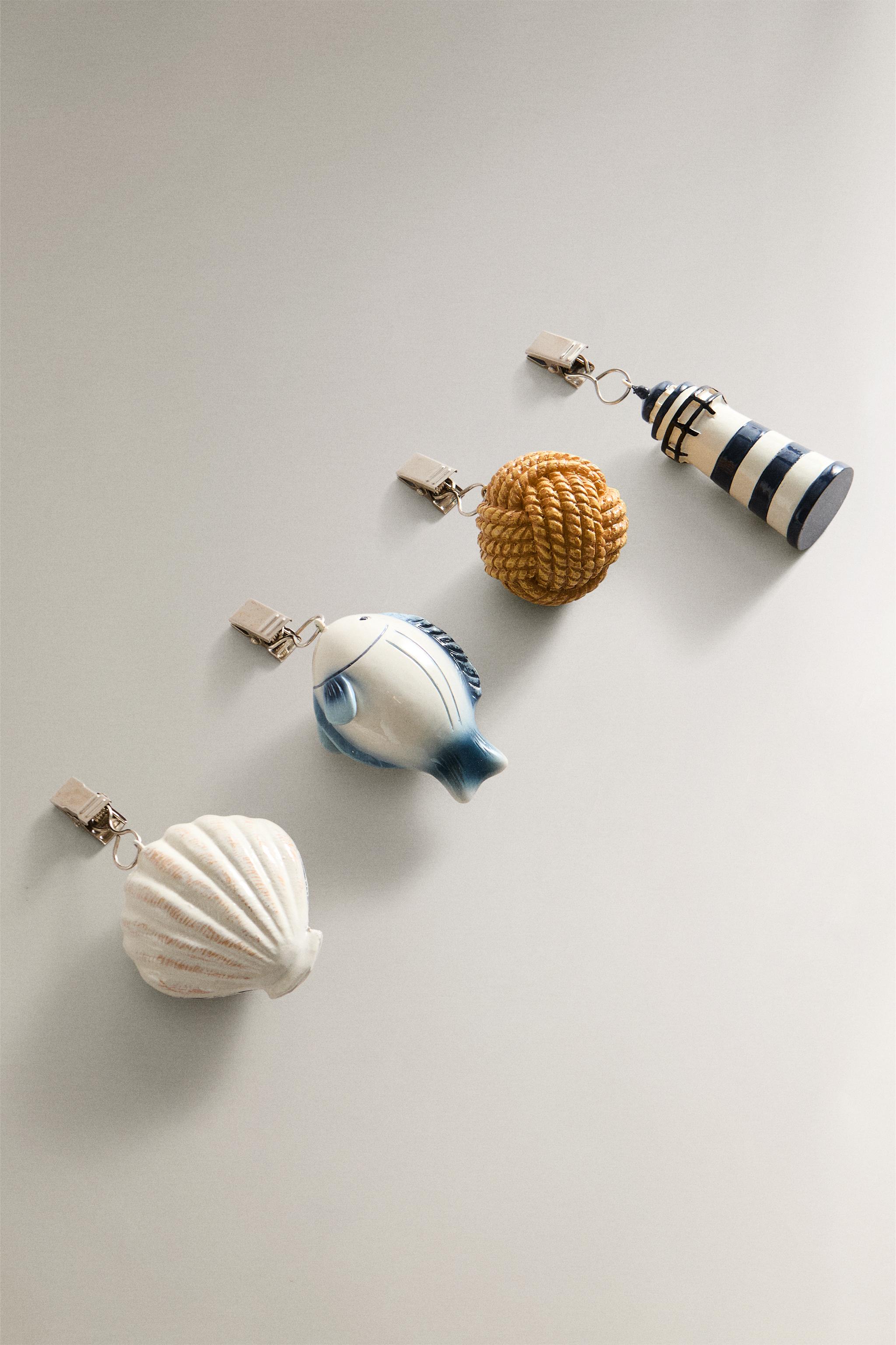 SET OF MARINE TABLECLOTH CLIPS (SET OF 4)